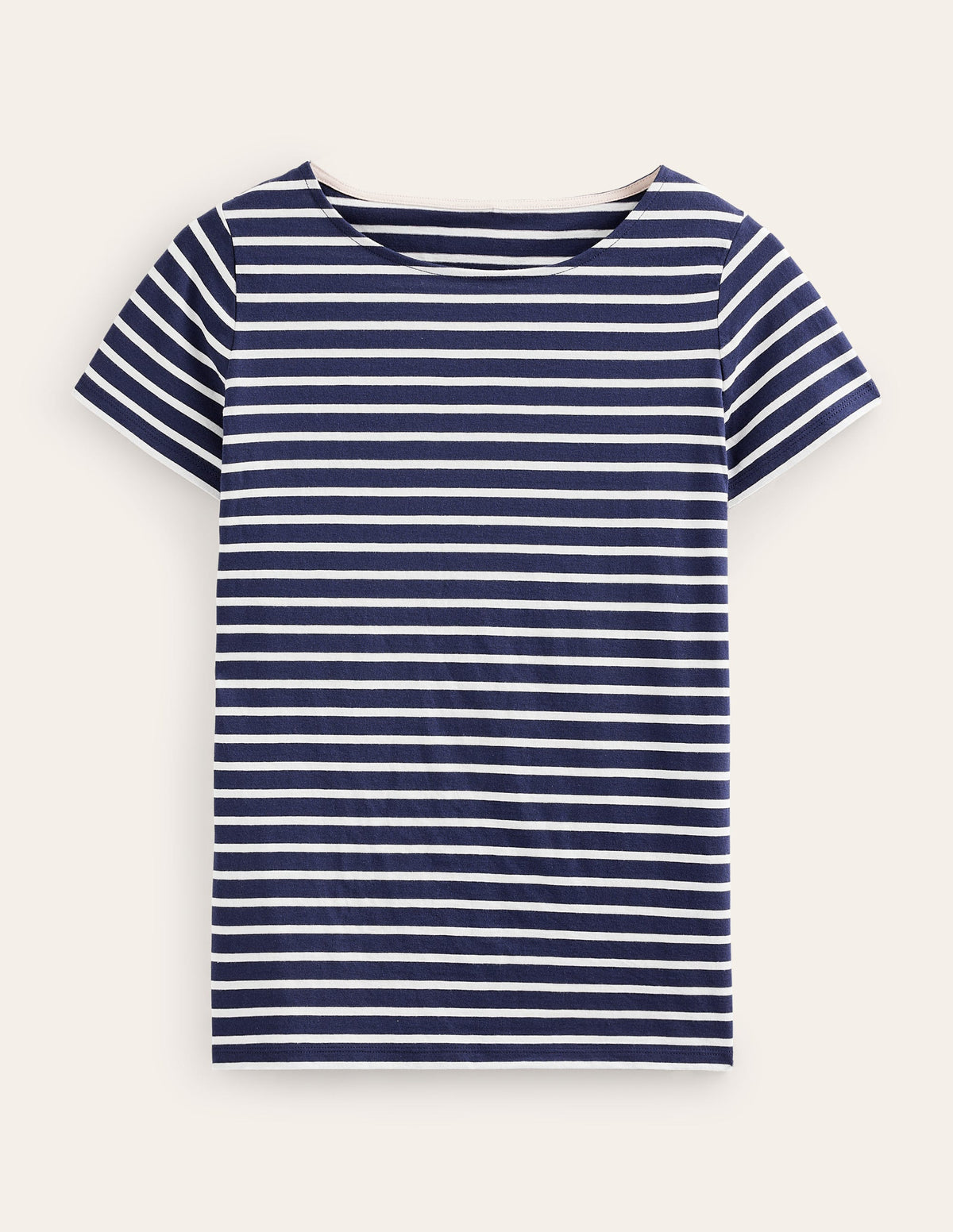 Ella Short Sleeve Breton-Navy, Ivory - Image 4