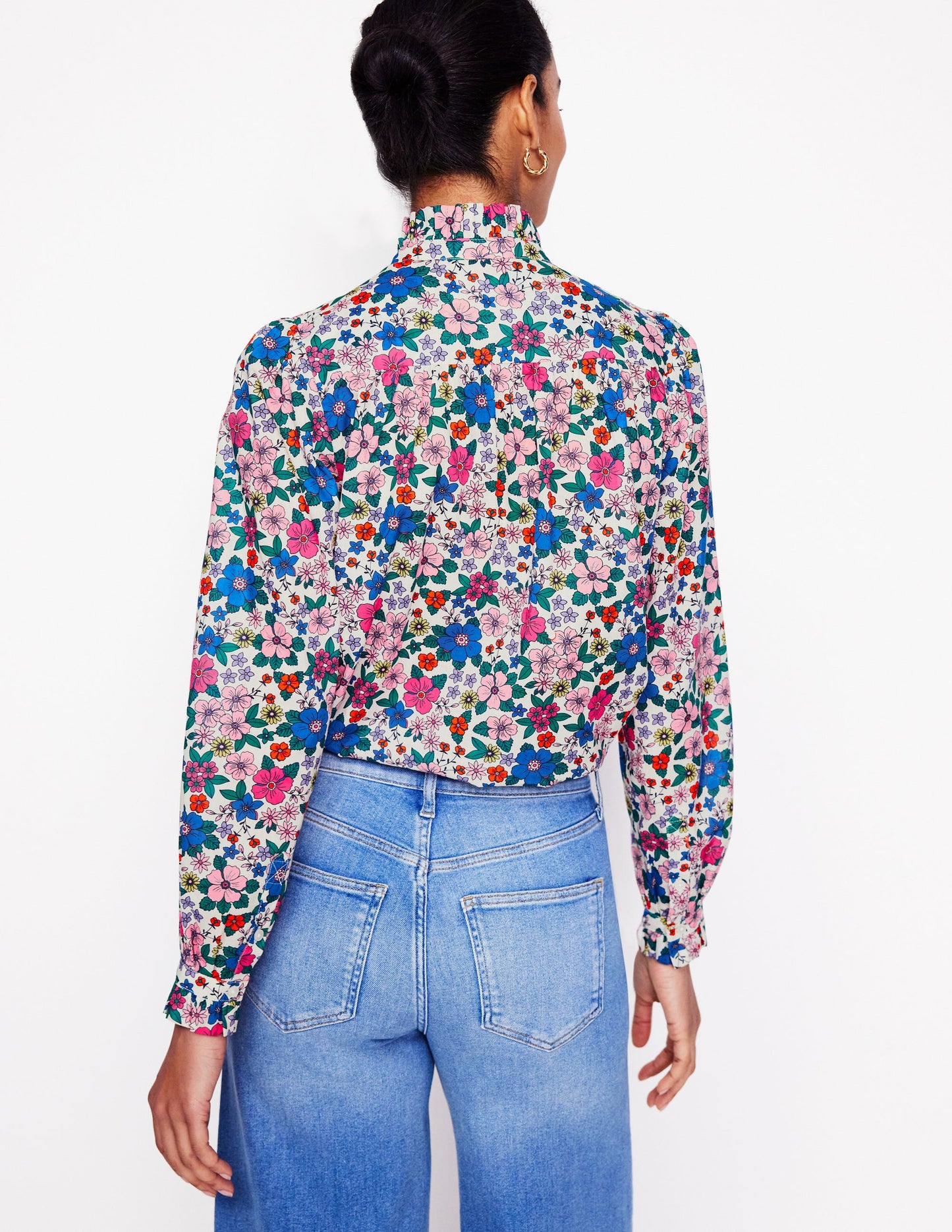 Felicity Cotton Blouse-Multi, Blossom Scatter