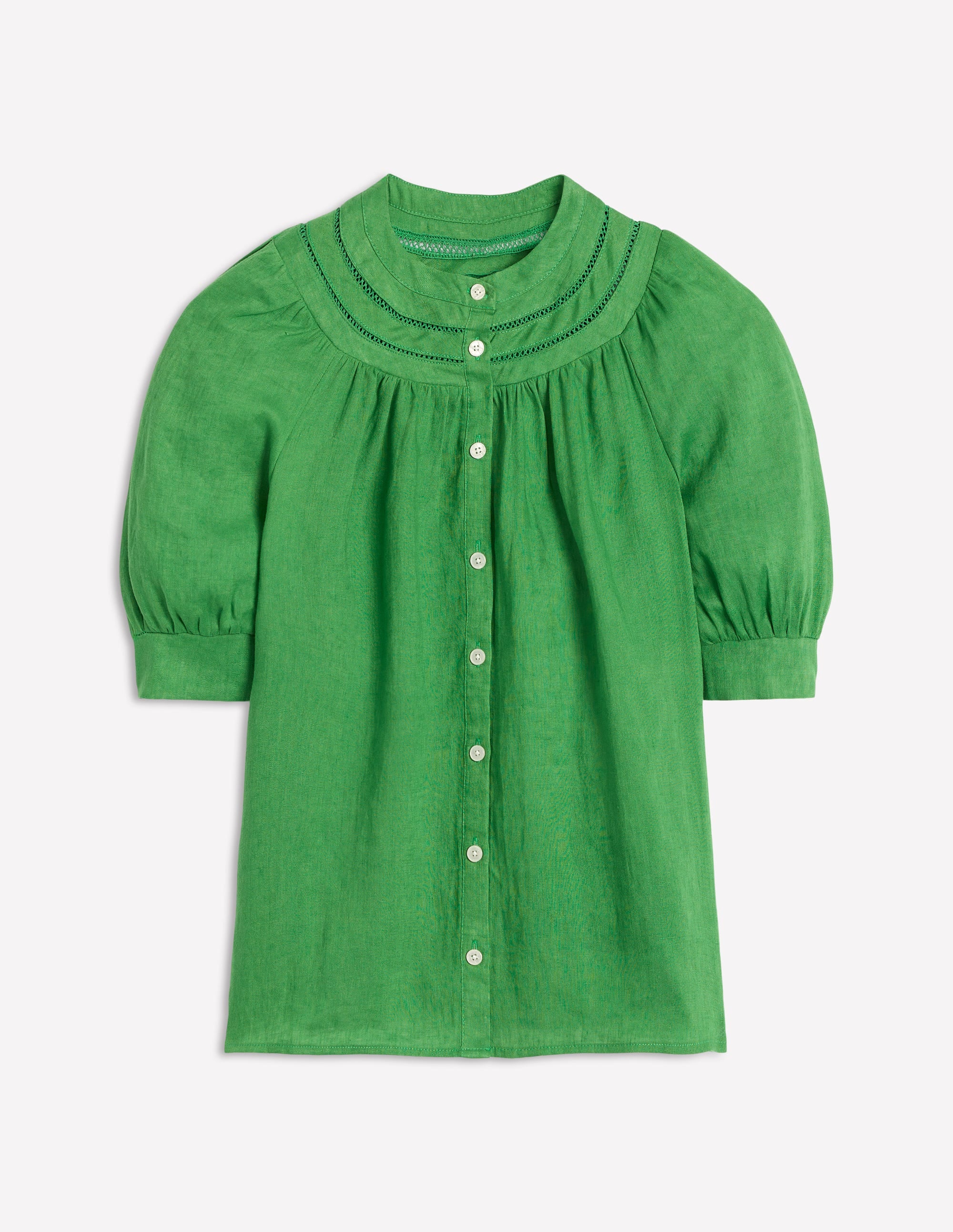 Bea Linen Top-Paradise Green - Image 5