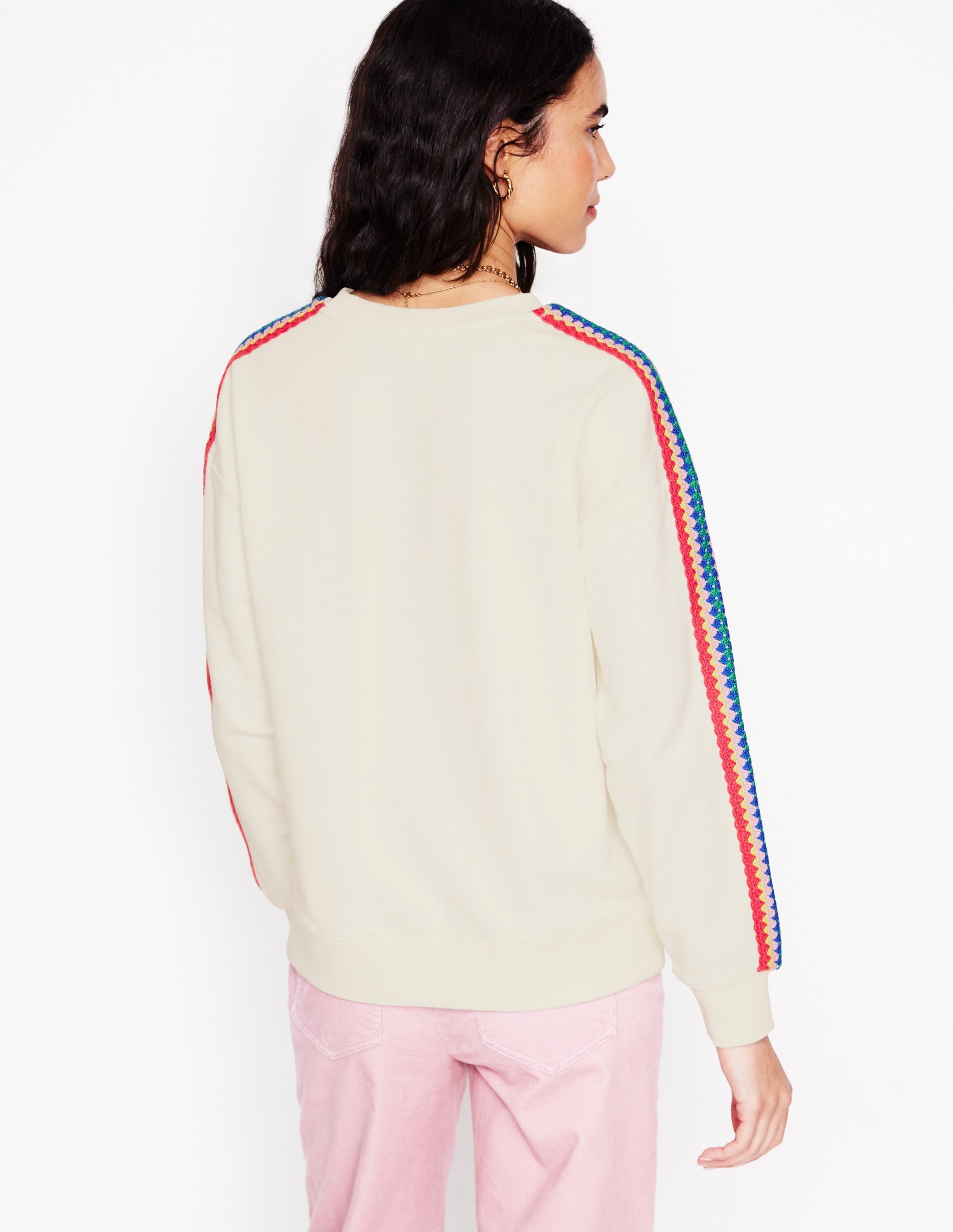 Emi Crochet Sweatshirt-Ivory - Image 3