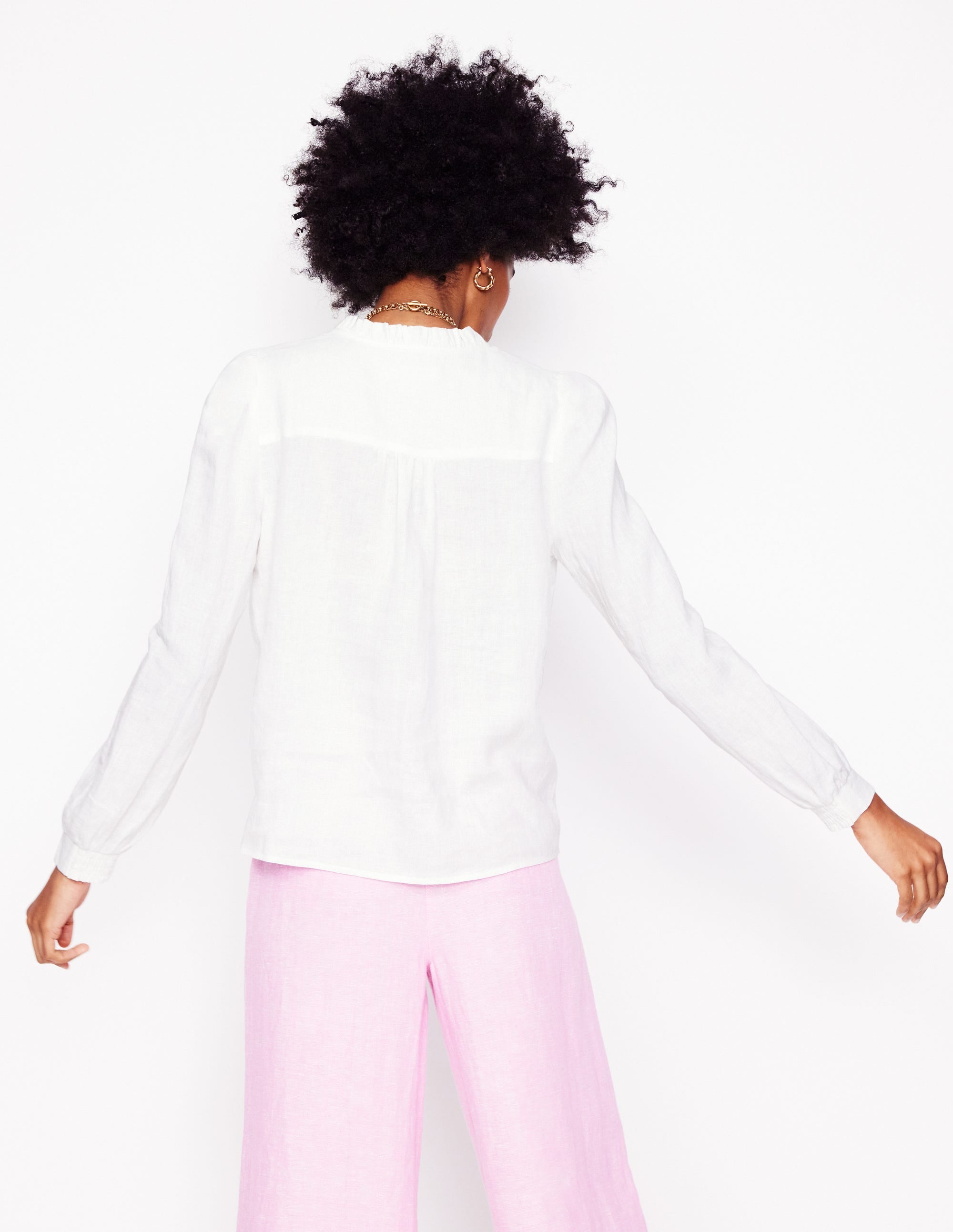 Grace Linen Top-White - Image 2