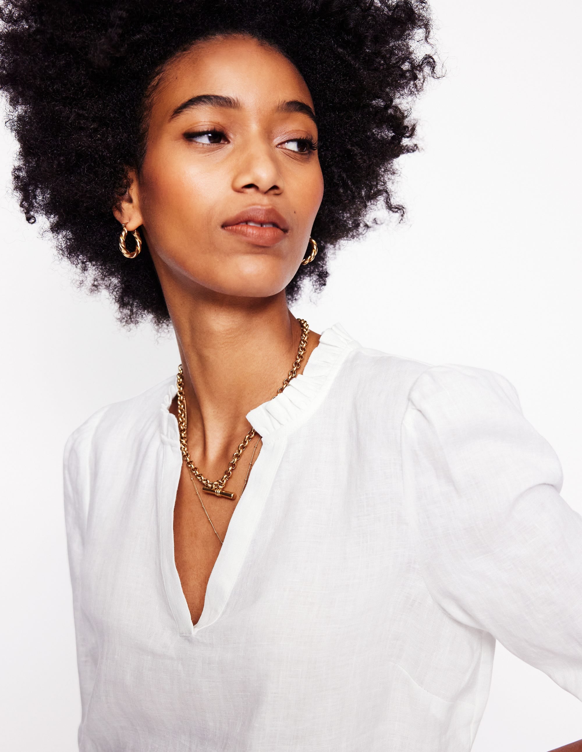 Grace Linen Top-White - Image 3