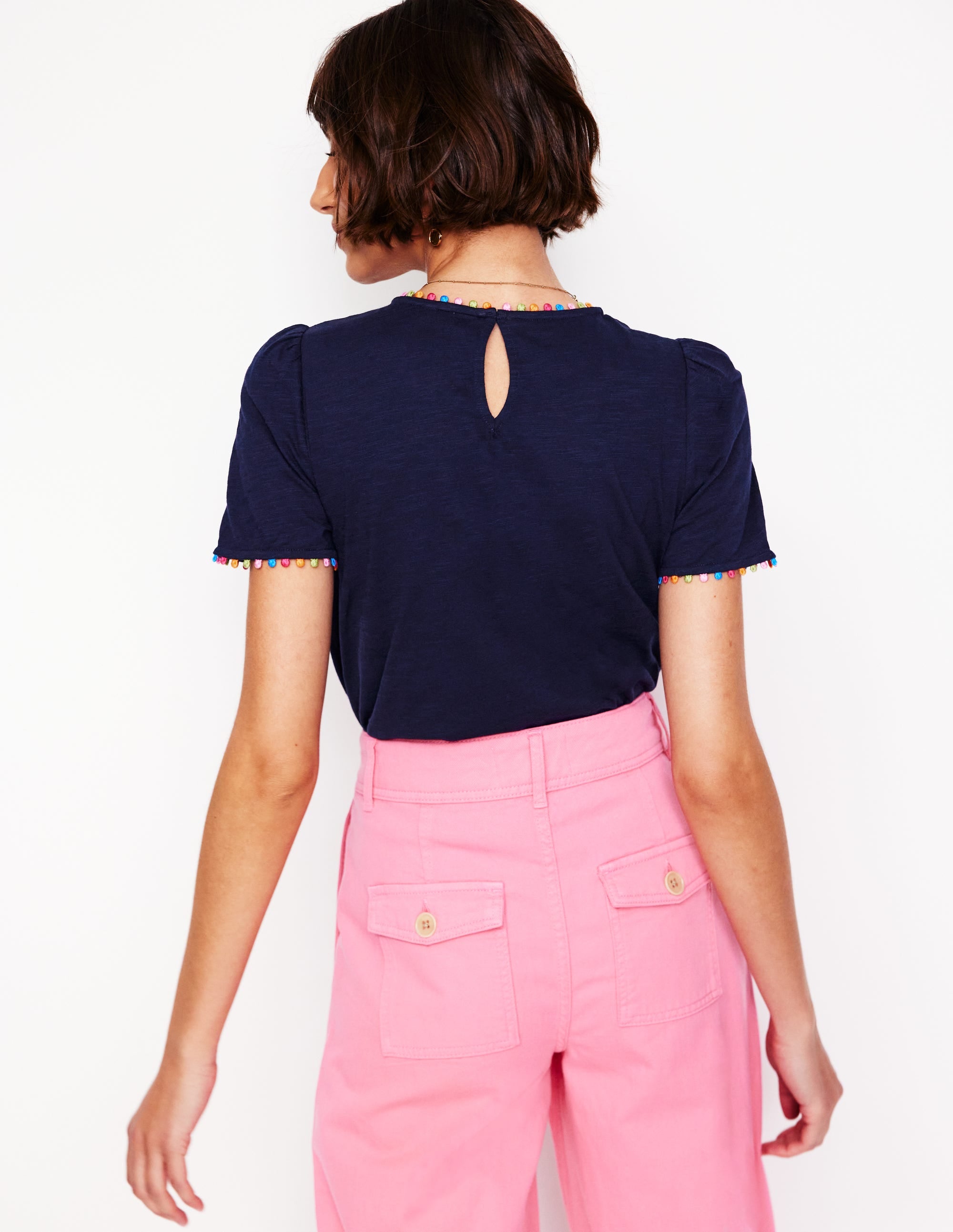 Ali Jersey T-Shirt-Navy, Multi - Image 3