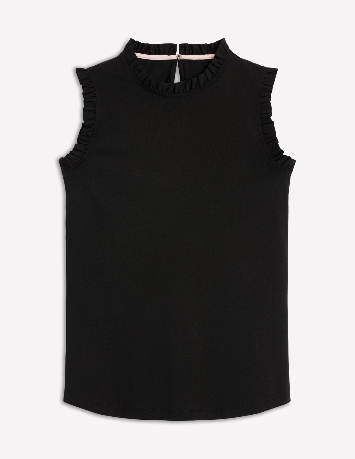 Supersoft Frill Detail Vest-Black - Image 5