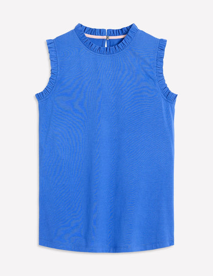 Supersoft Frill Detail Vest-Gallery Blue