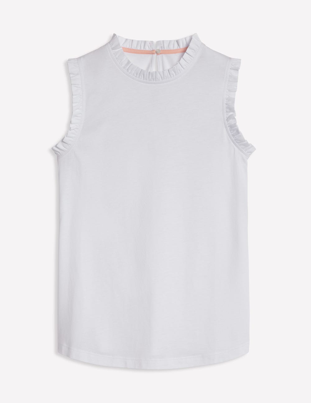 Supersoft Frill Detail Vest-White - Image 5