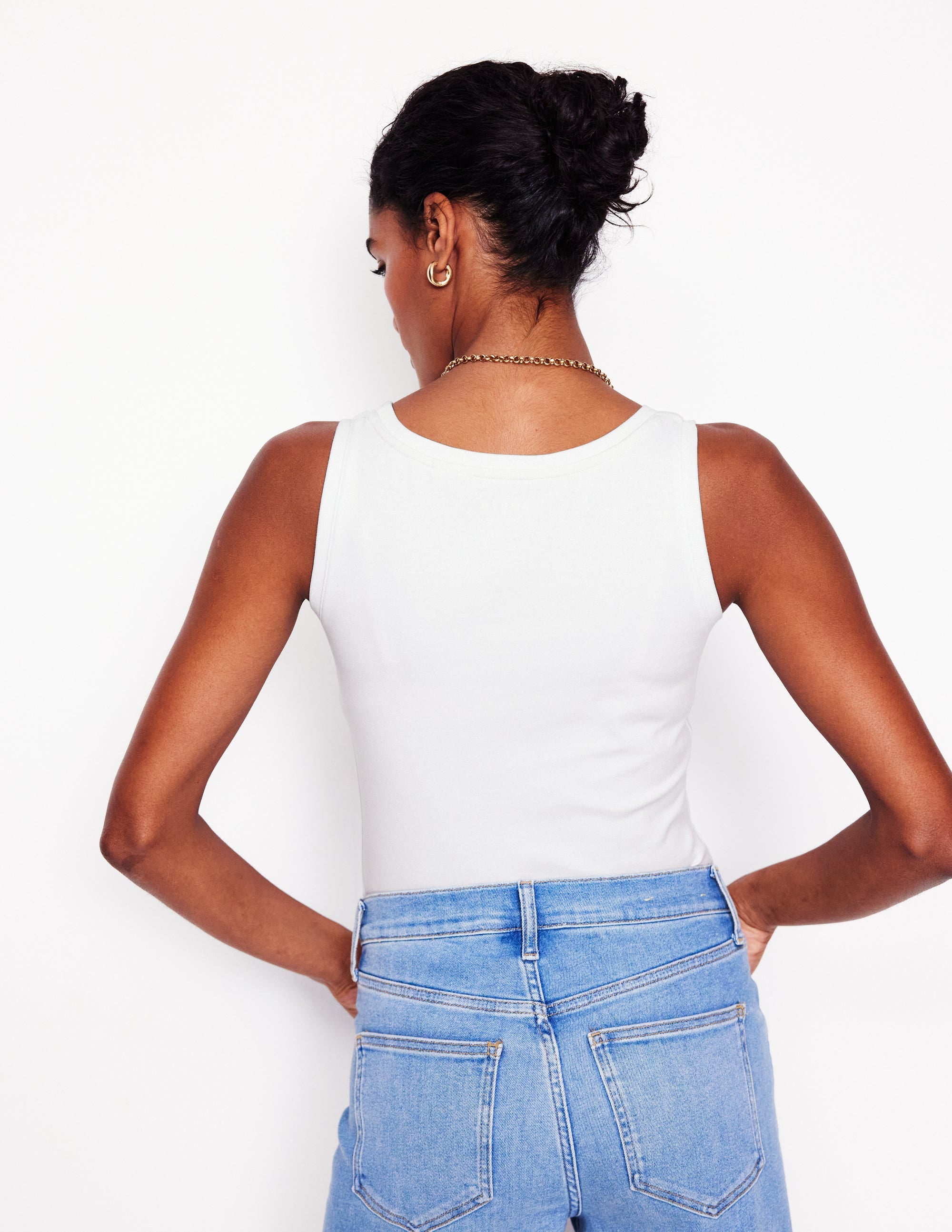 Essential Scoop-Neck Tank-White - Image 3