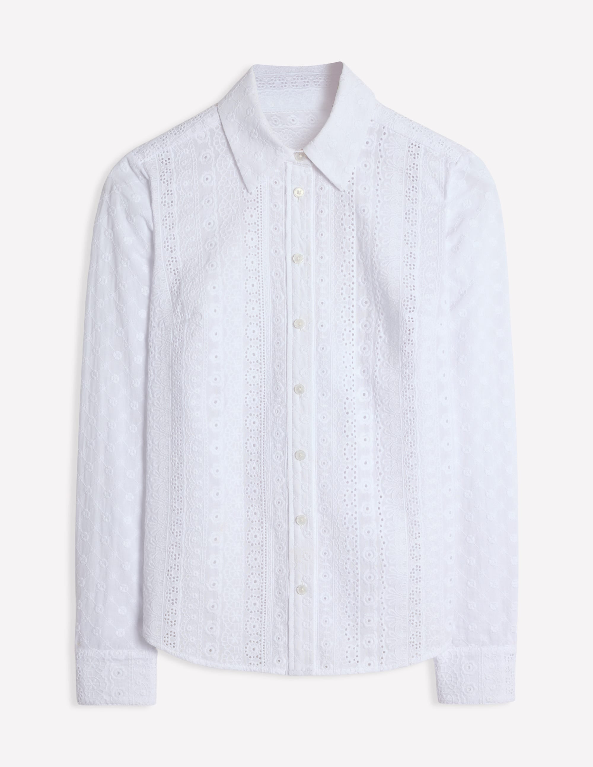 Sienna Fabric Interest Shirt-White - Image 5