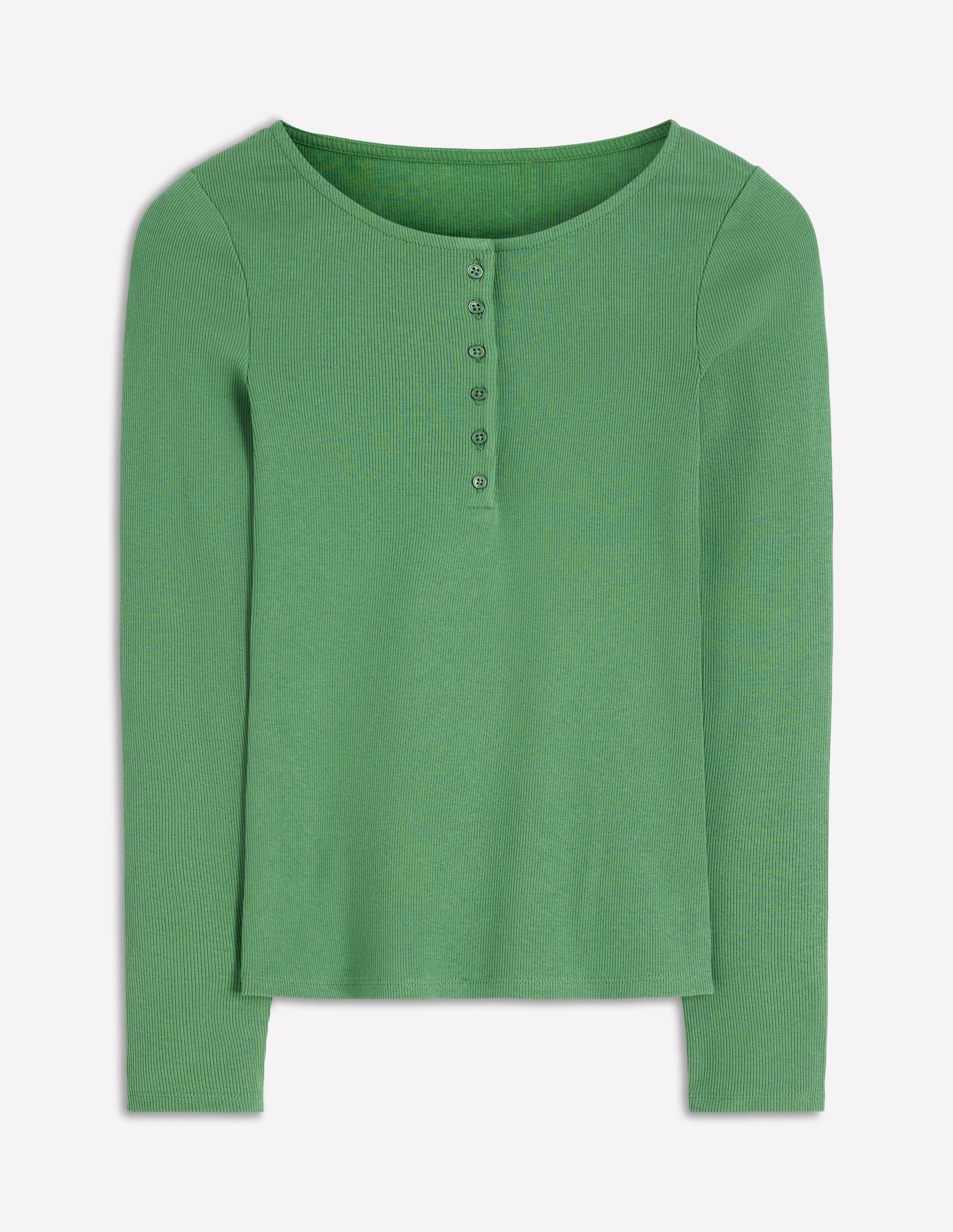 Rib Henley-Willow Green - Image 5