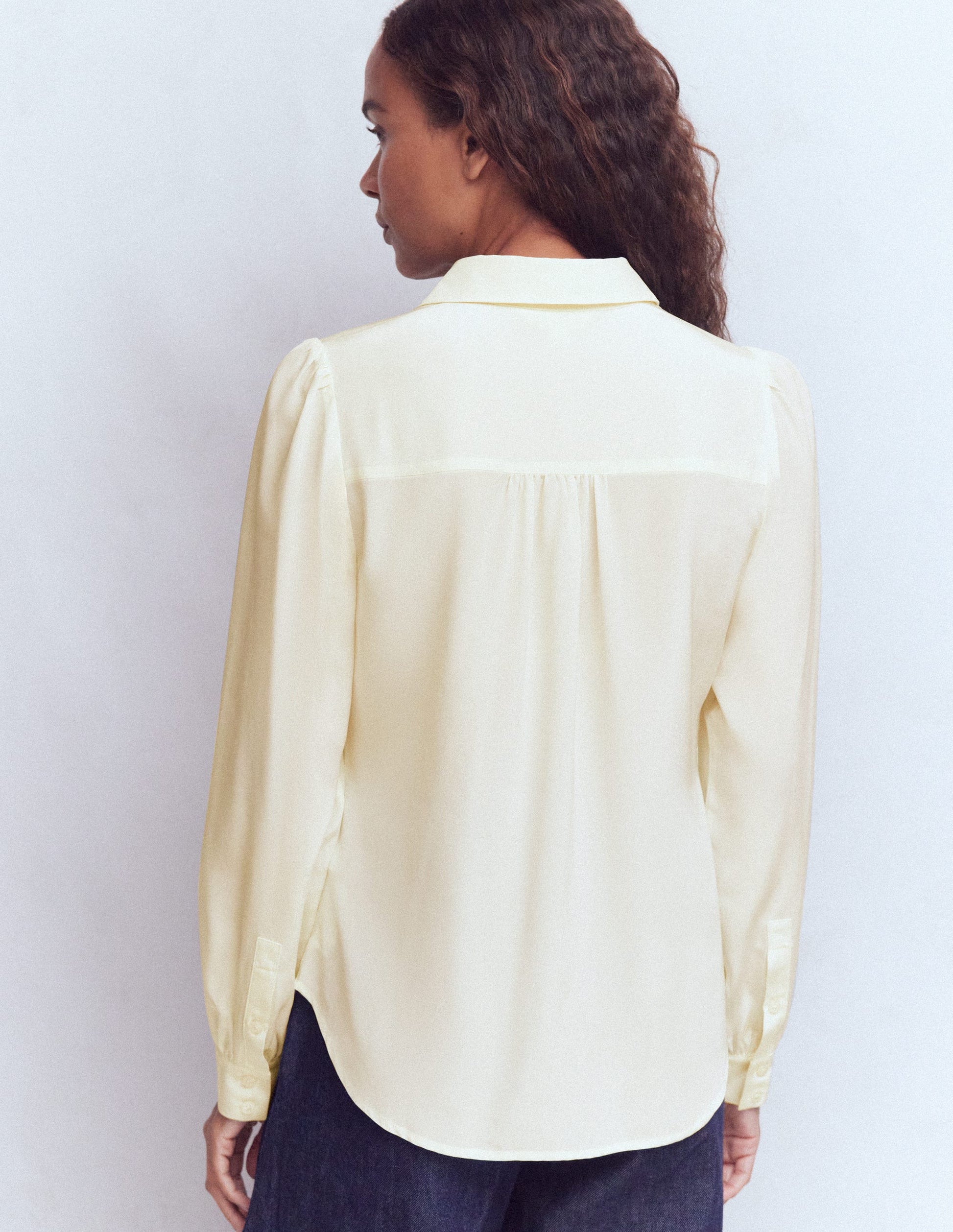 Sara Silk Shirt-Ivory-3