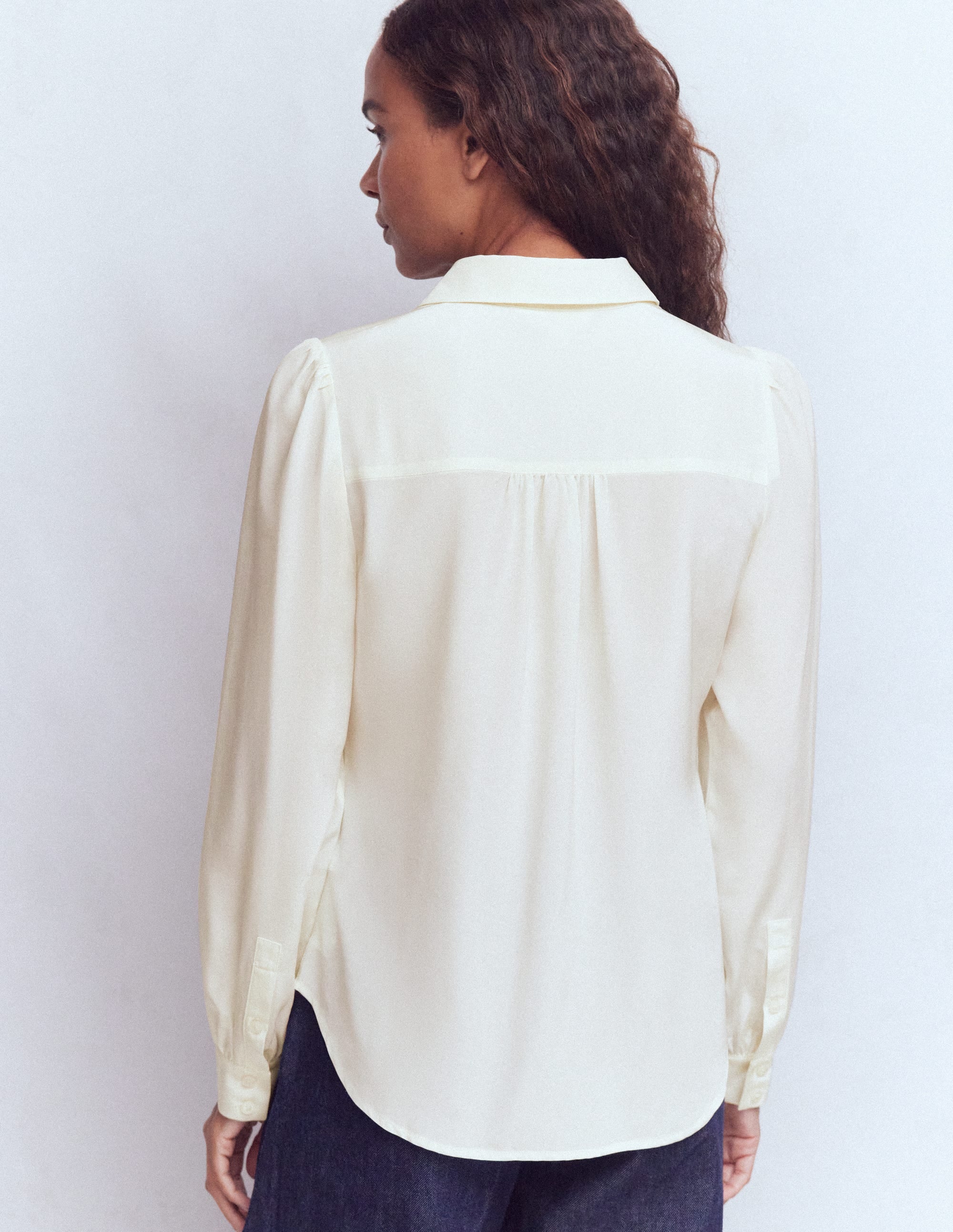 Sara Silk Shirt-Ivory - Image 3