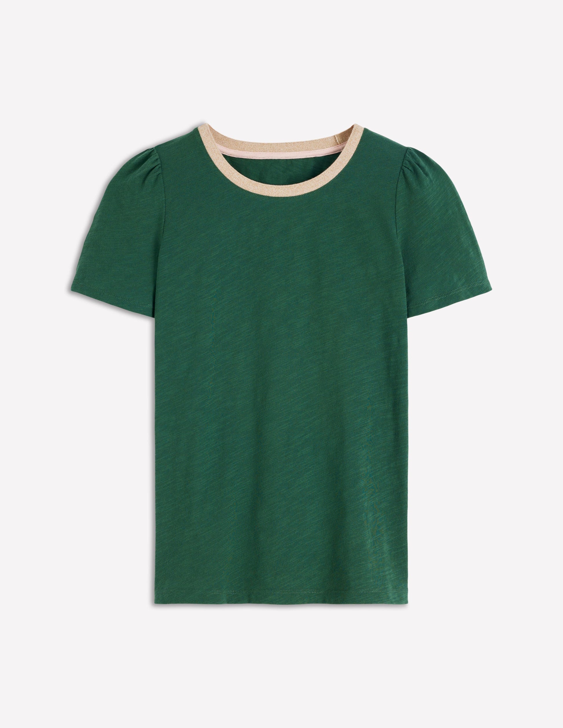 Metallic Trim T-Shirt-Trekking Green-5