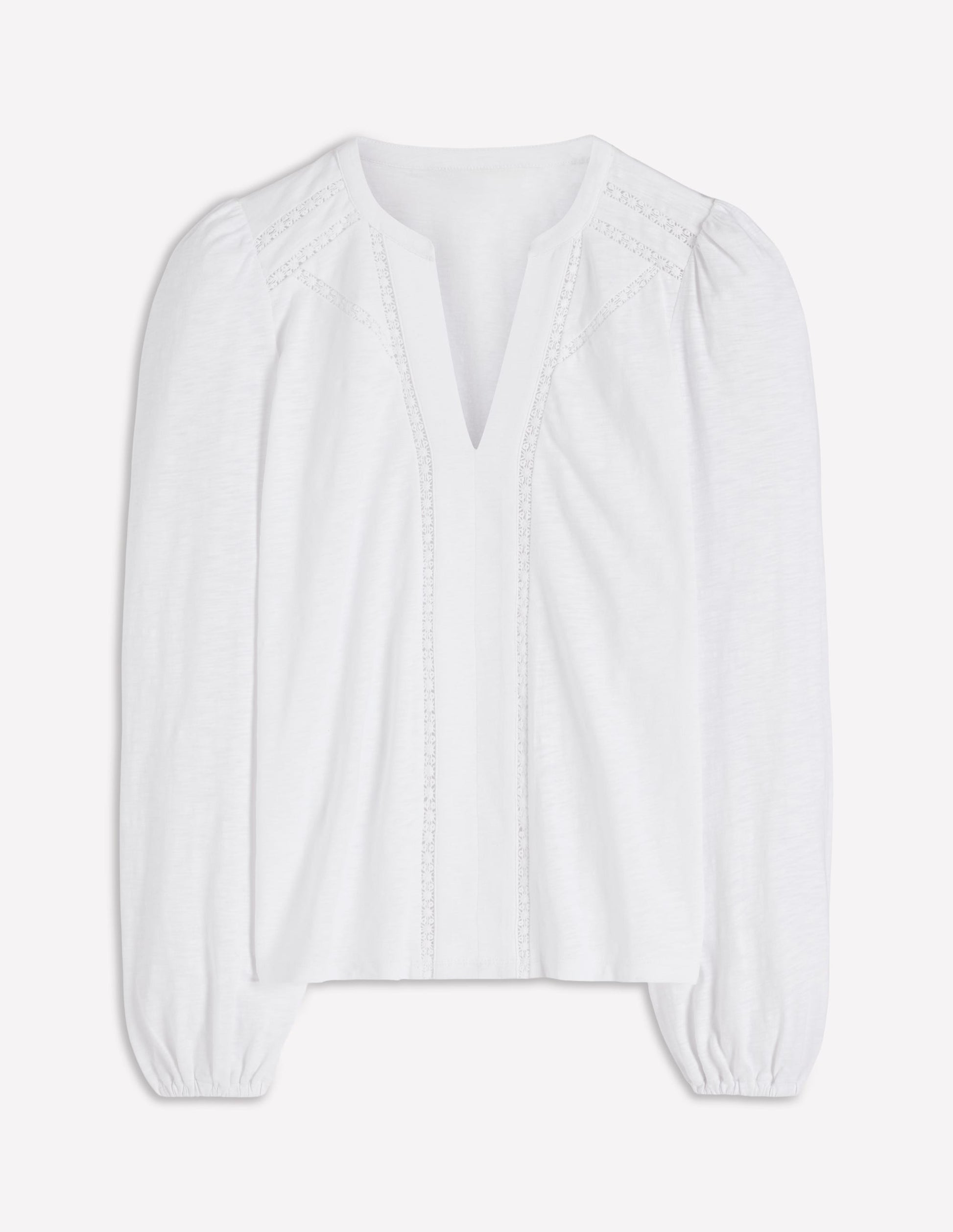 Poppy Long Sleeve Top-White-5