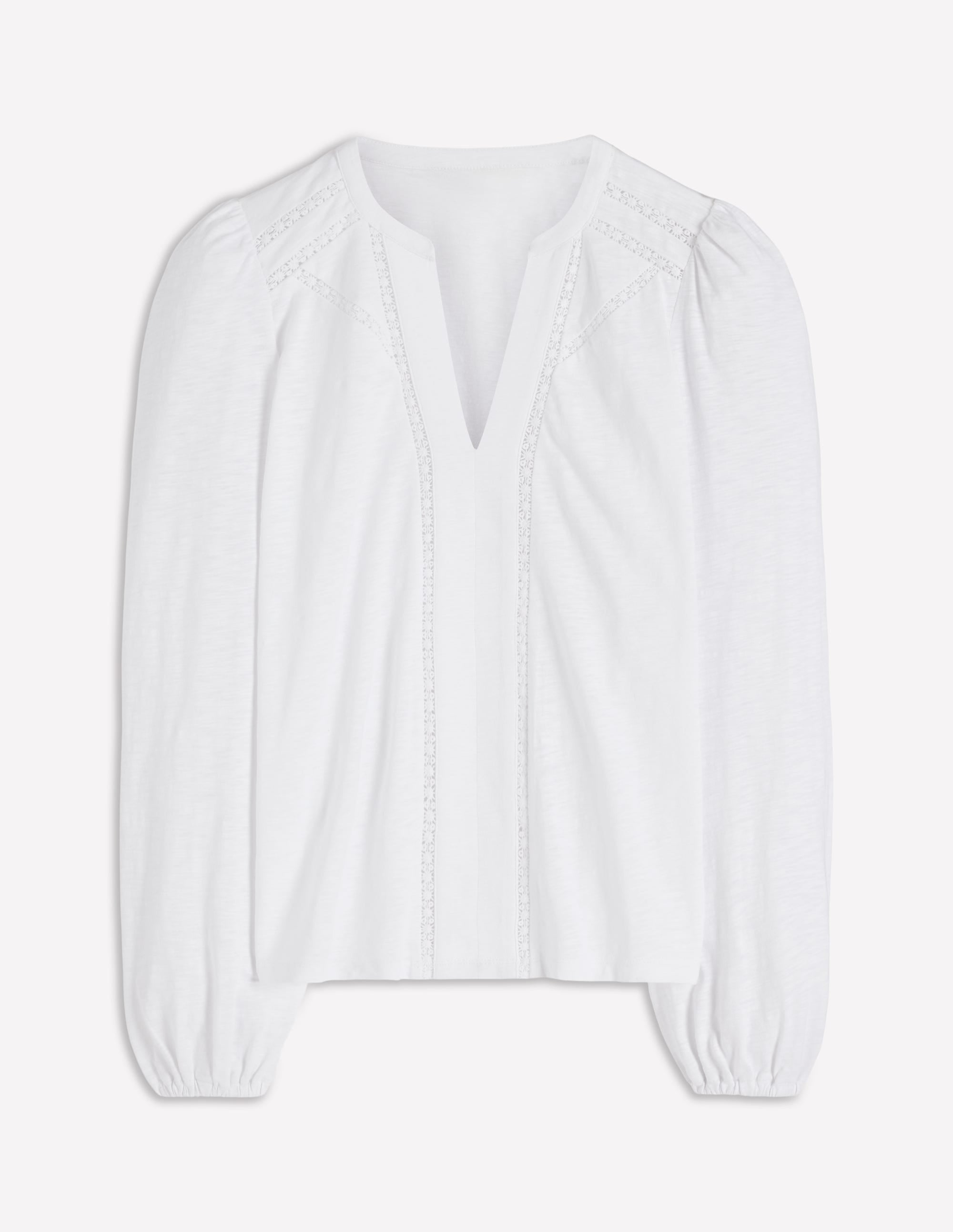 Poppy Long Sleeve Top-White - Image 5