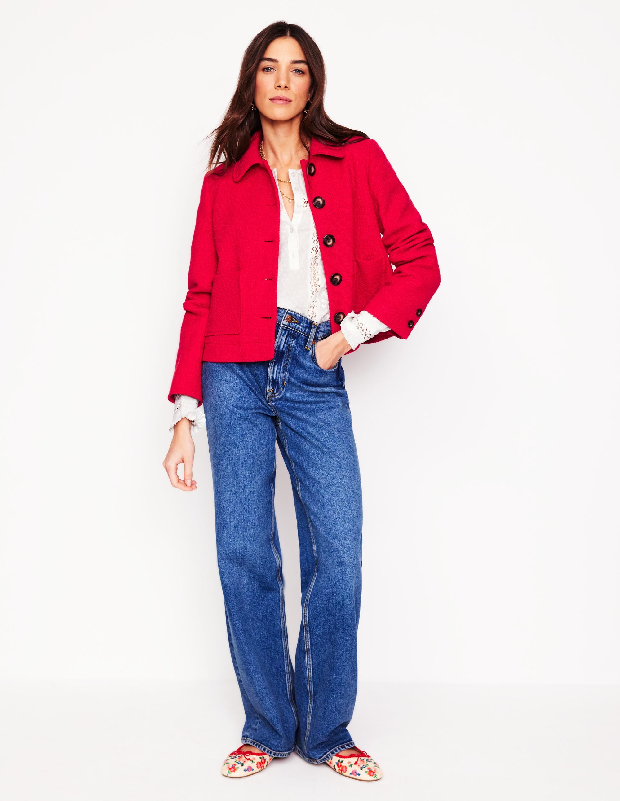Knightsbridge Swing Jacket-Red - Image 4