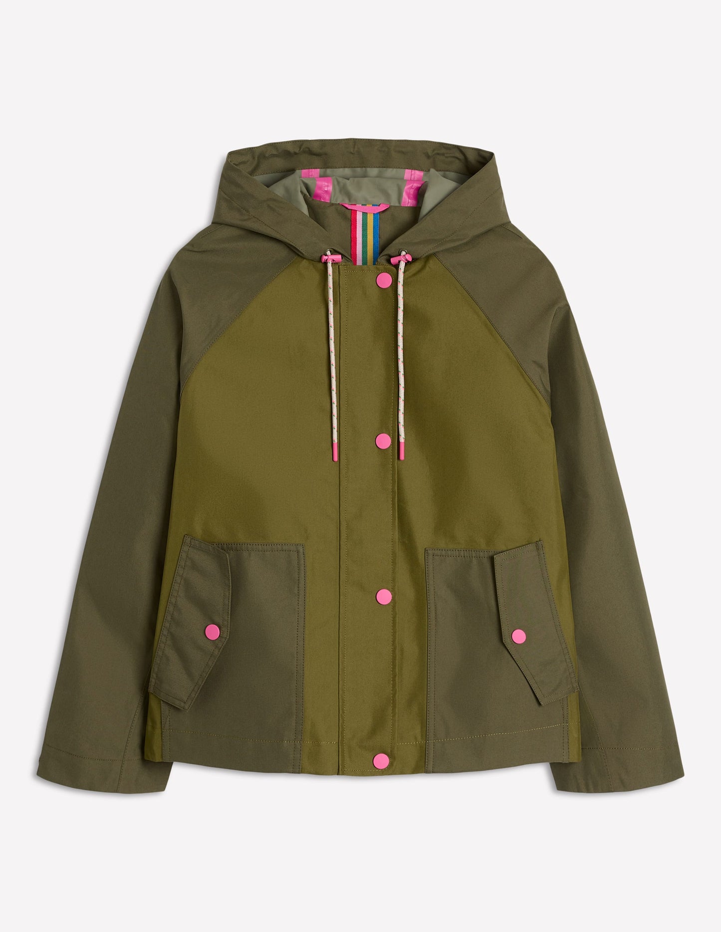 Cropped Raincoat-Khaki