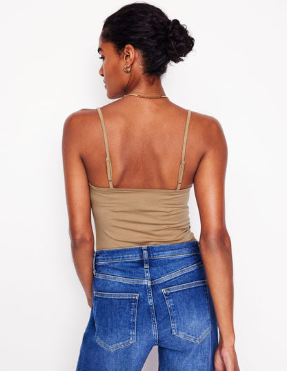 Plain Cami Top-Medium Beige-3