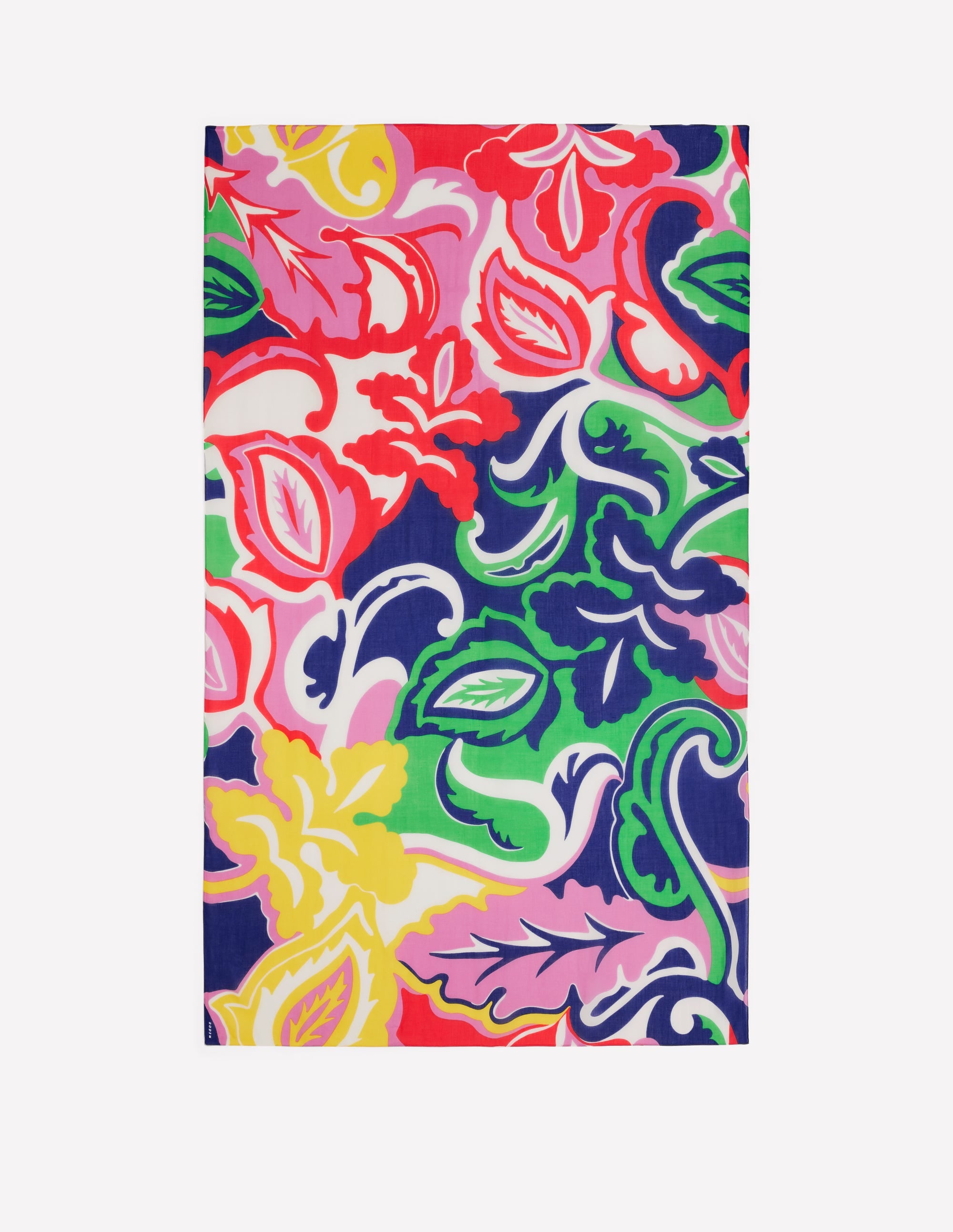 Printed Sarong Scarf-Multi, Foliage Twirl - Image 2