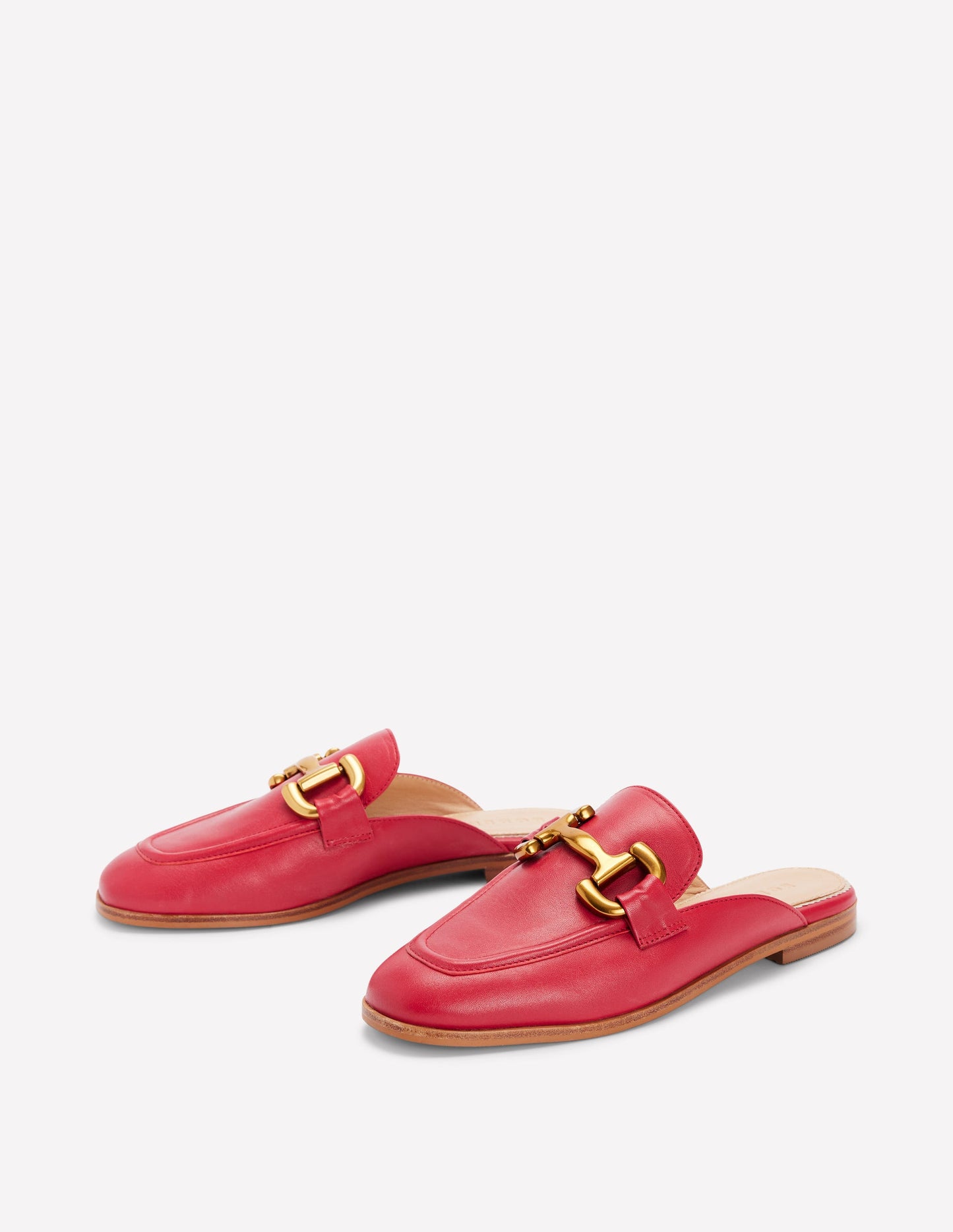 Iris Snaffle Mule Loafers-Red