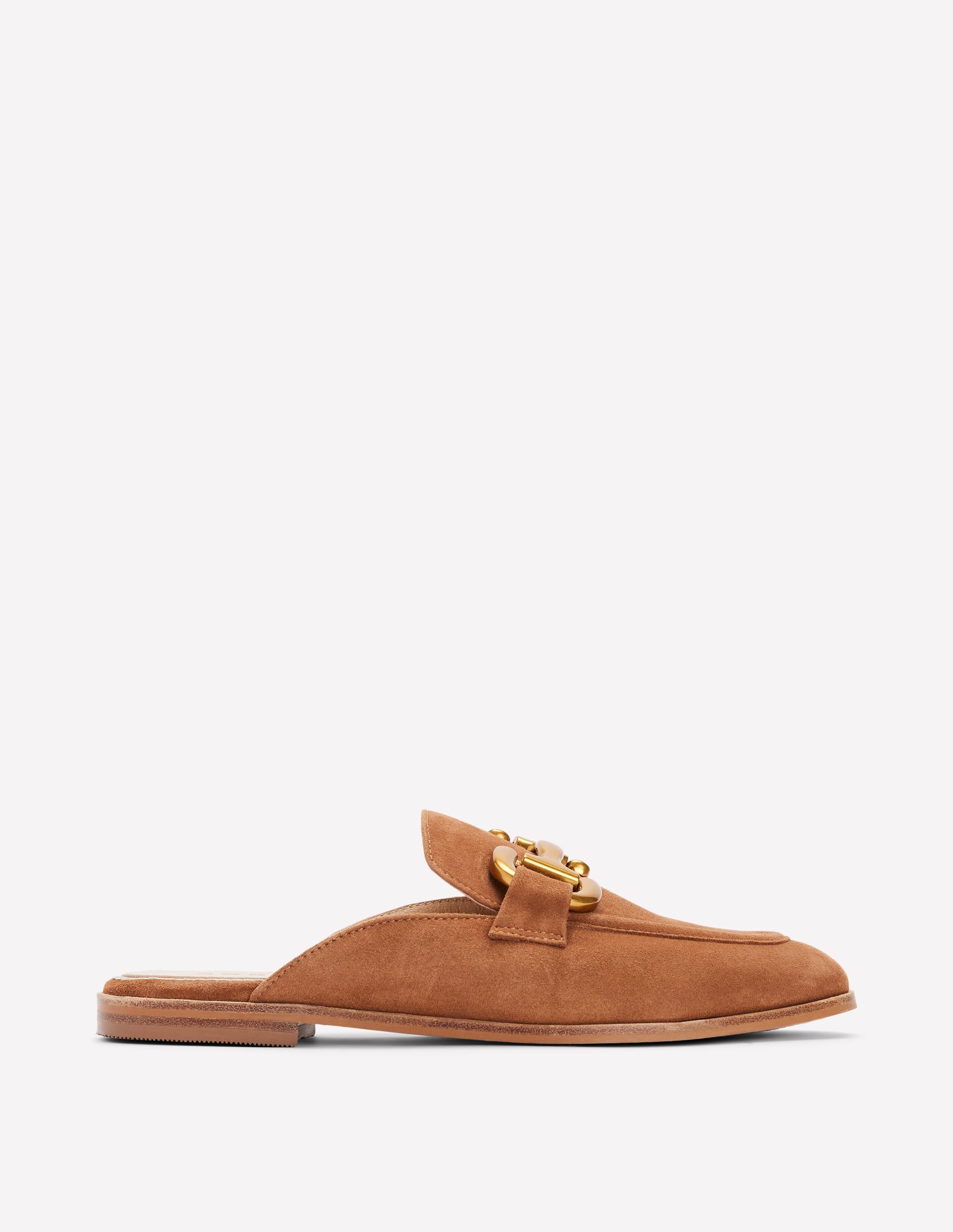 Iris Snaffle Mule Loafers-Tan - Image 1