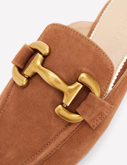 Iris Snaffle Mule Loafers-Tan