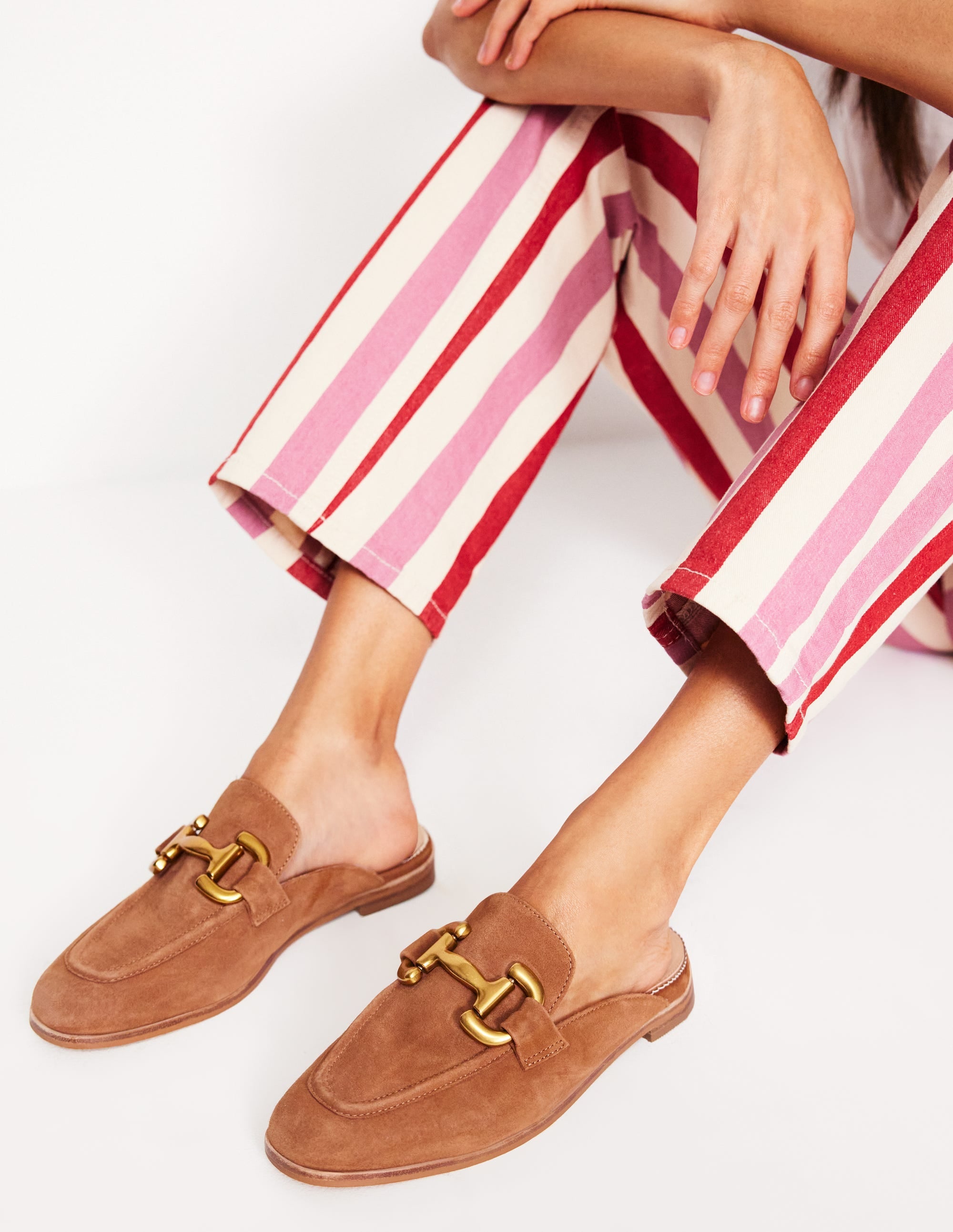 Iris Snaffle Mule Loafers-Tan - Image 3