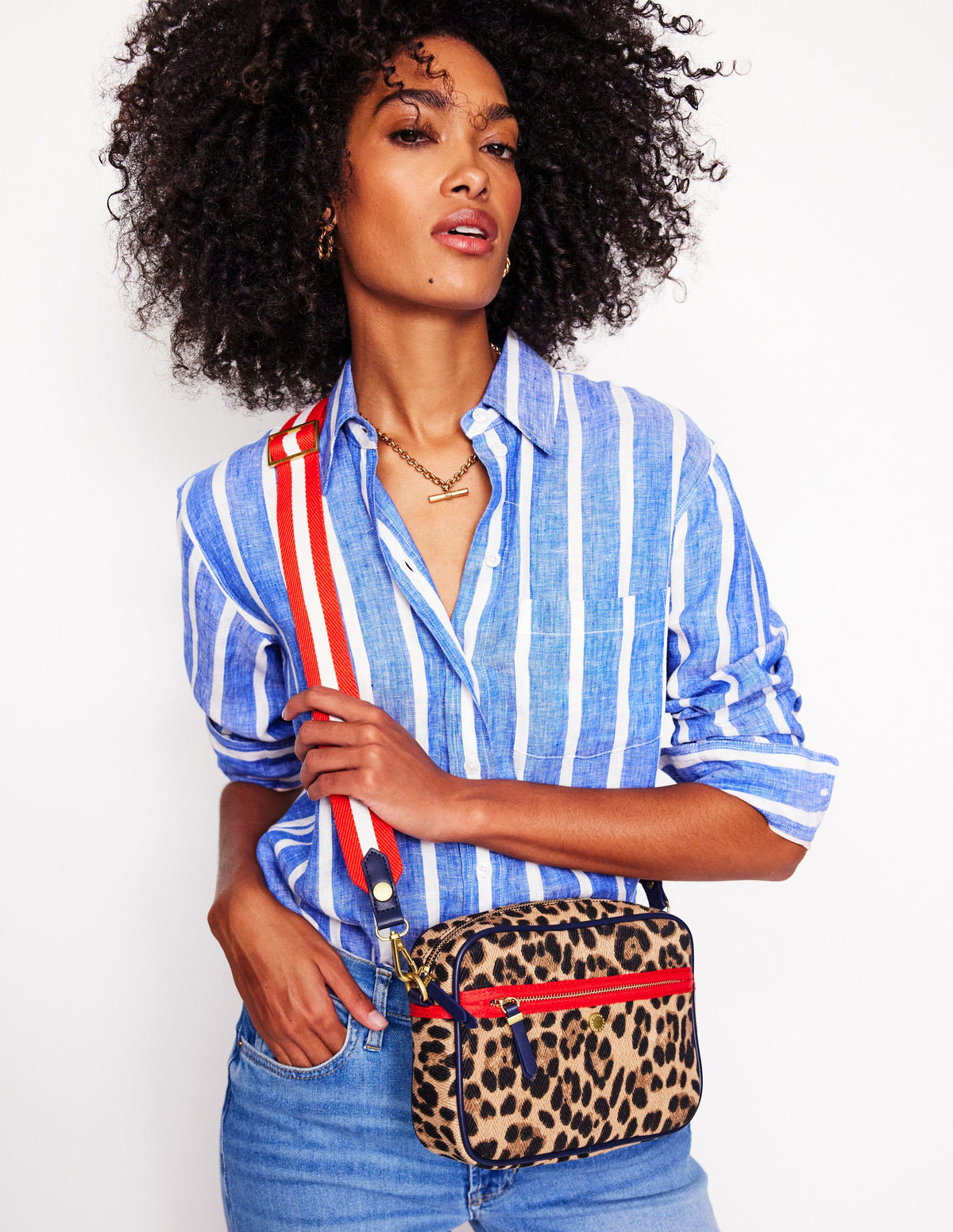 Canvas Cross-body Bag-Leopard - Image 2