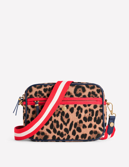 Canvas Cross-body Bag-Leopard