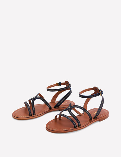 Casual Flat Sandal-Navy-3