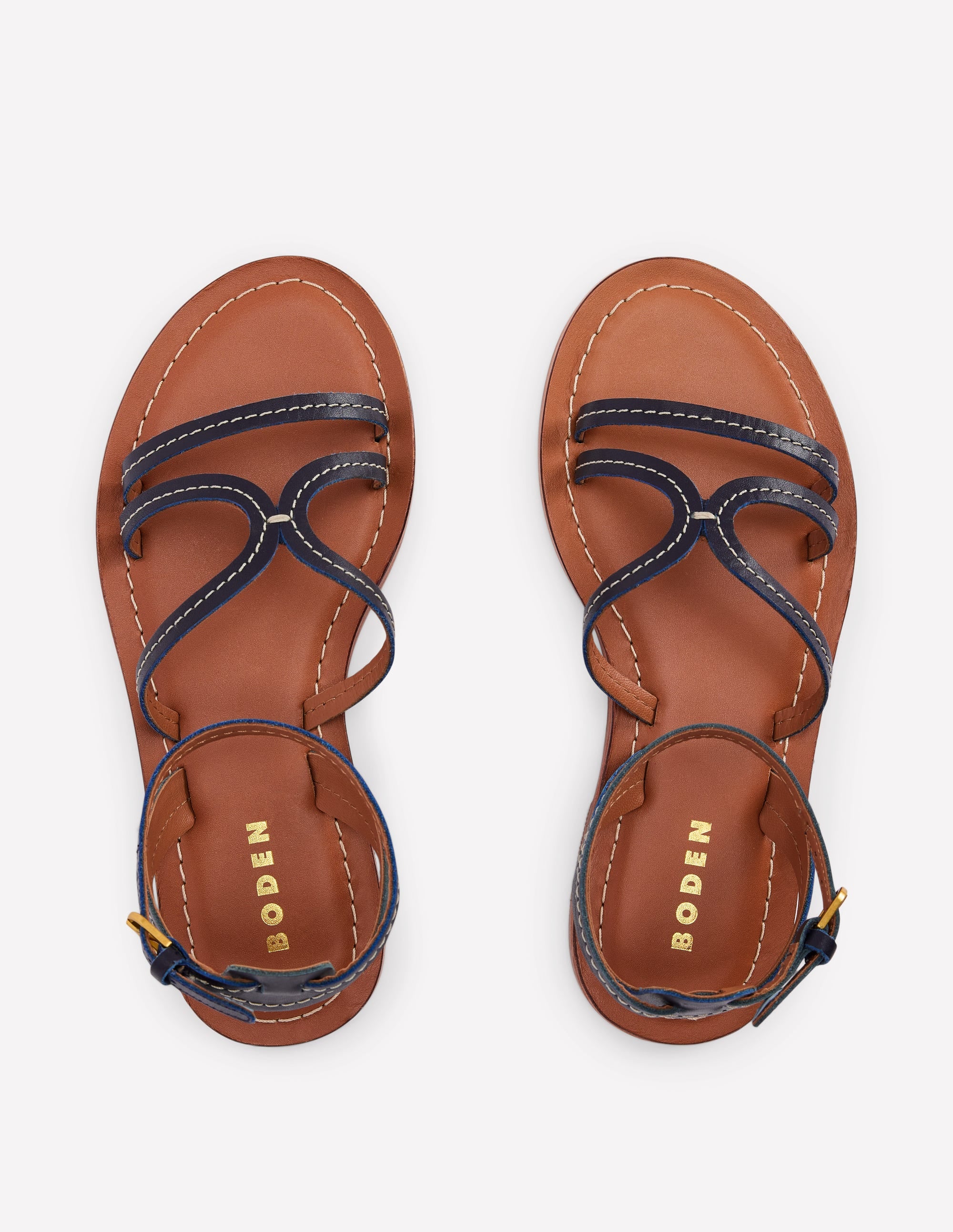 Casual Flat Sandal-Navy - Image 5