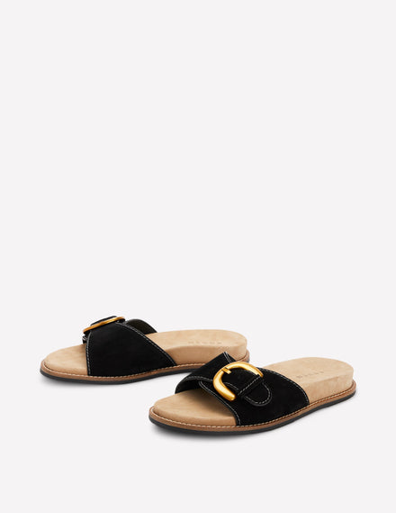 Hardware Mule Sandal-Black