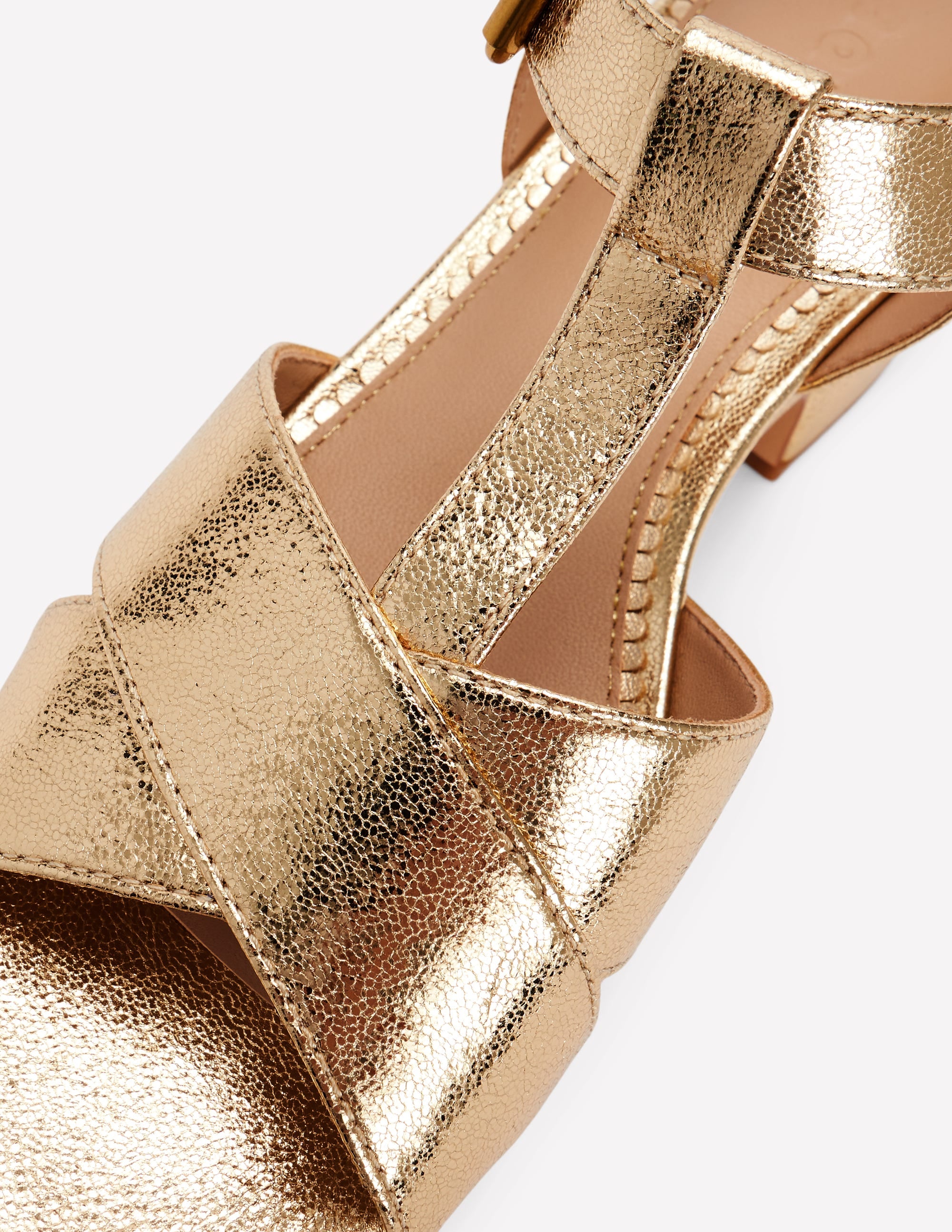 Cut Out Wedge Sandal-Metallic - Image 3