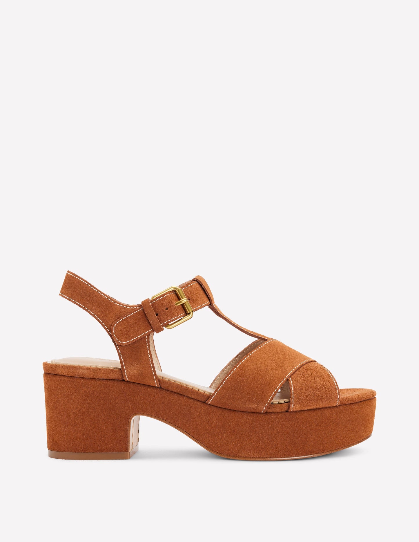 Cut Out Wedge Sandal-Tan