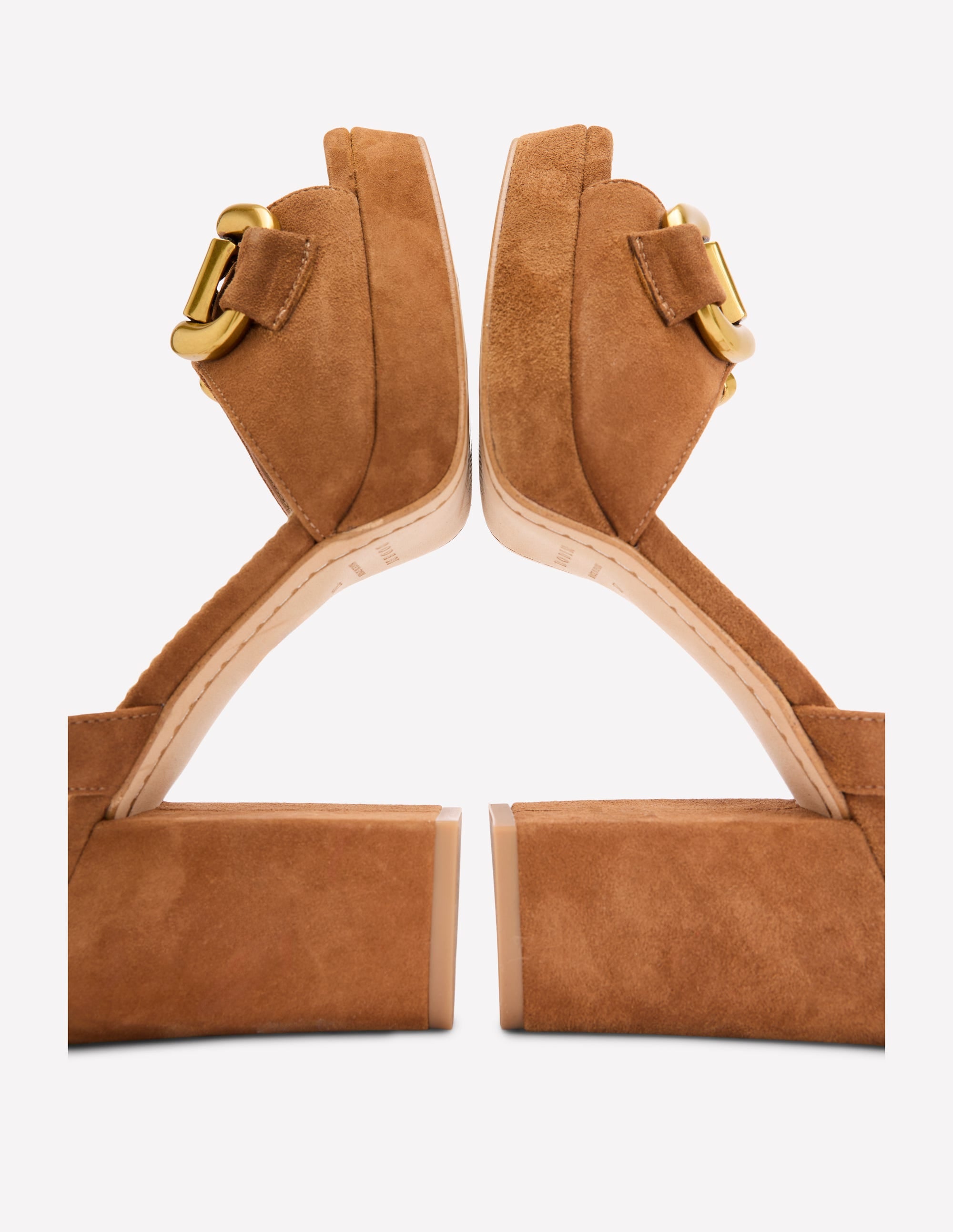 Snaffle Trim Platform Sandal-Tan - Image 3