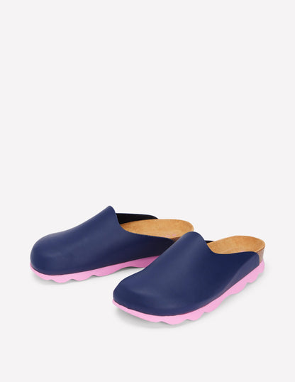 Lyla Colour Block Clogs-Navy/Soft Pink-3