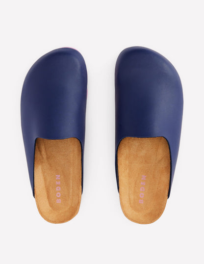 Lyla Colour Block Clogs-Navy/Soft Pink-5