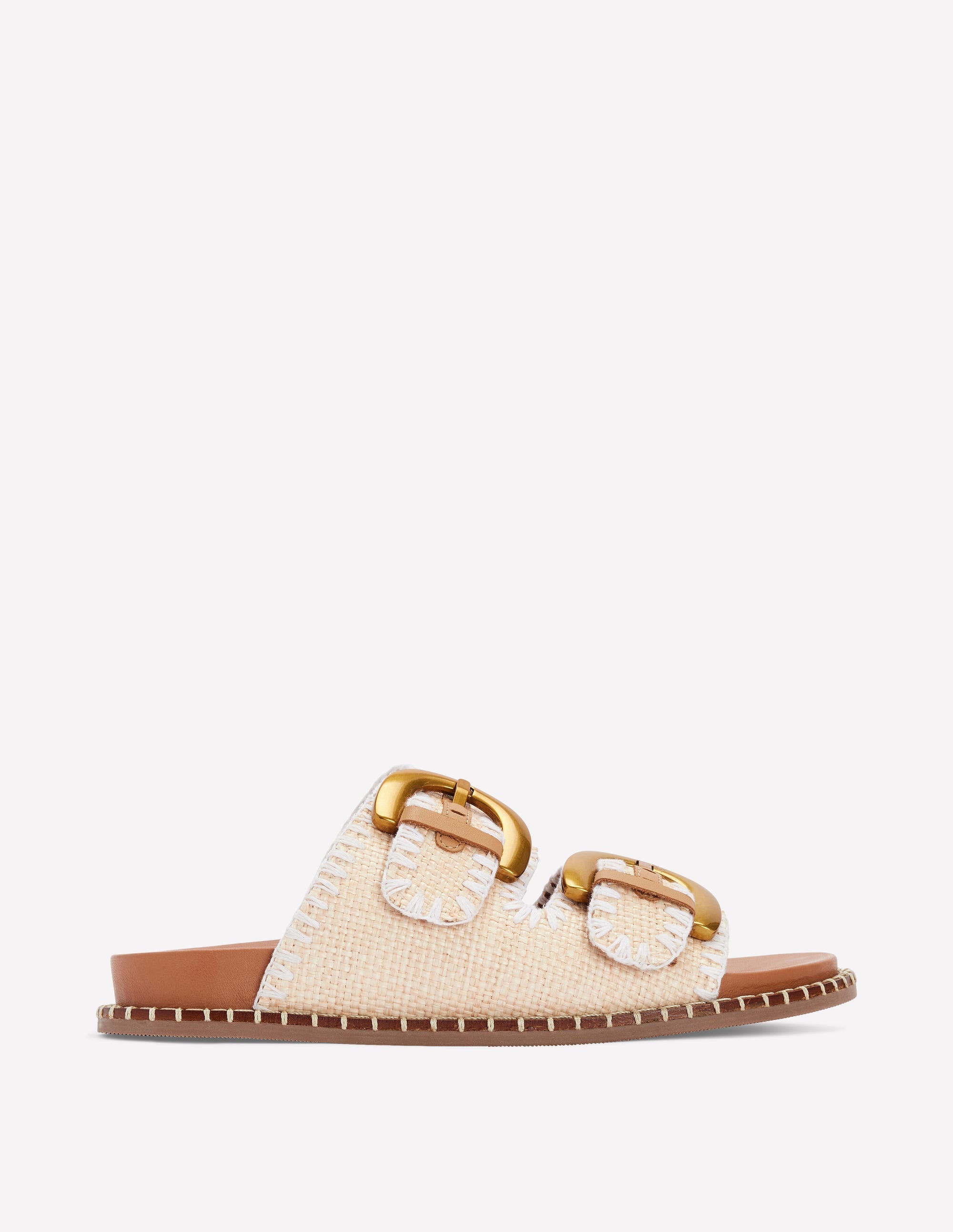 Alberta Footbed Sandals-Natural - Image 1