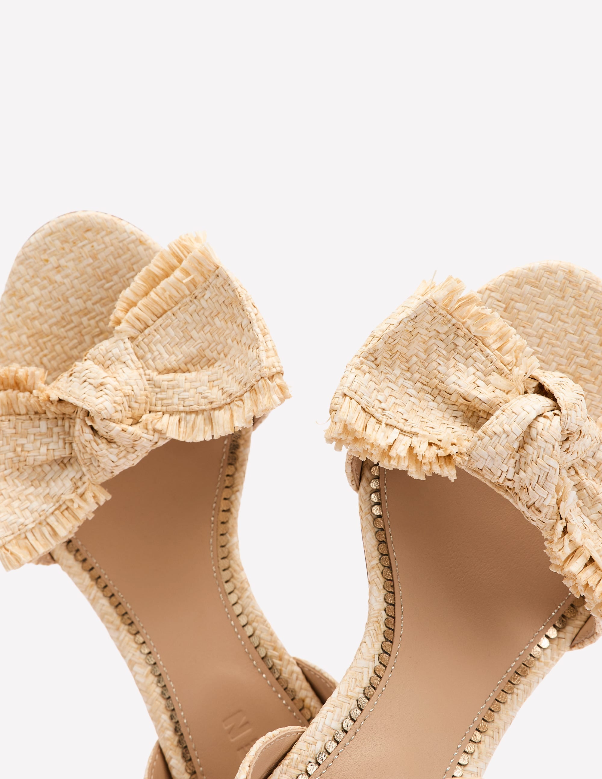 Bow Heeled Sandals-Natural - Image 4
