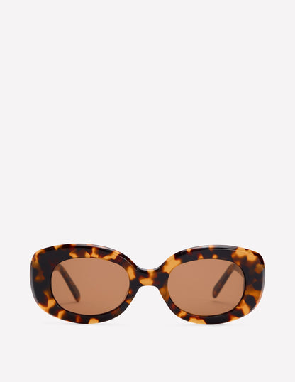 Thick Oval Sunglasses-Classic Tort