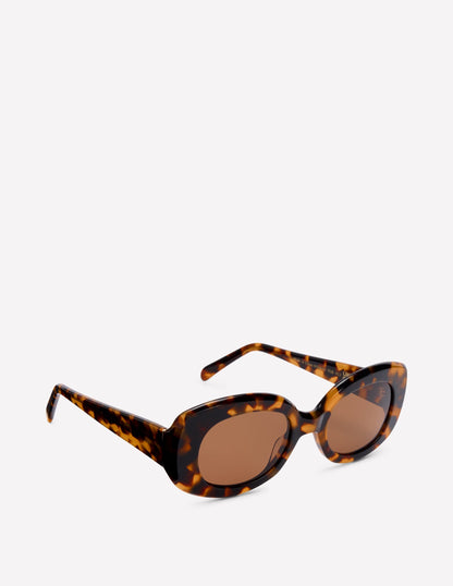 Thick Oval Sunglasses-Classic Tort