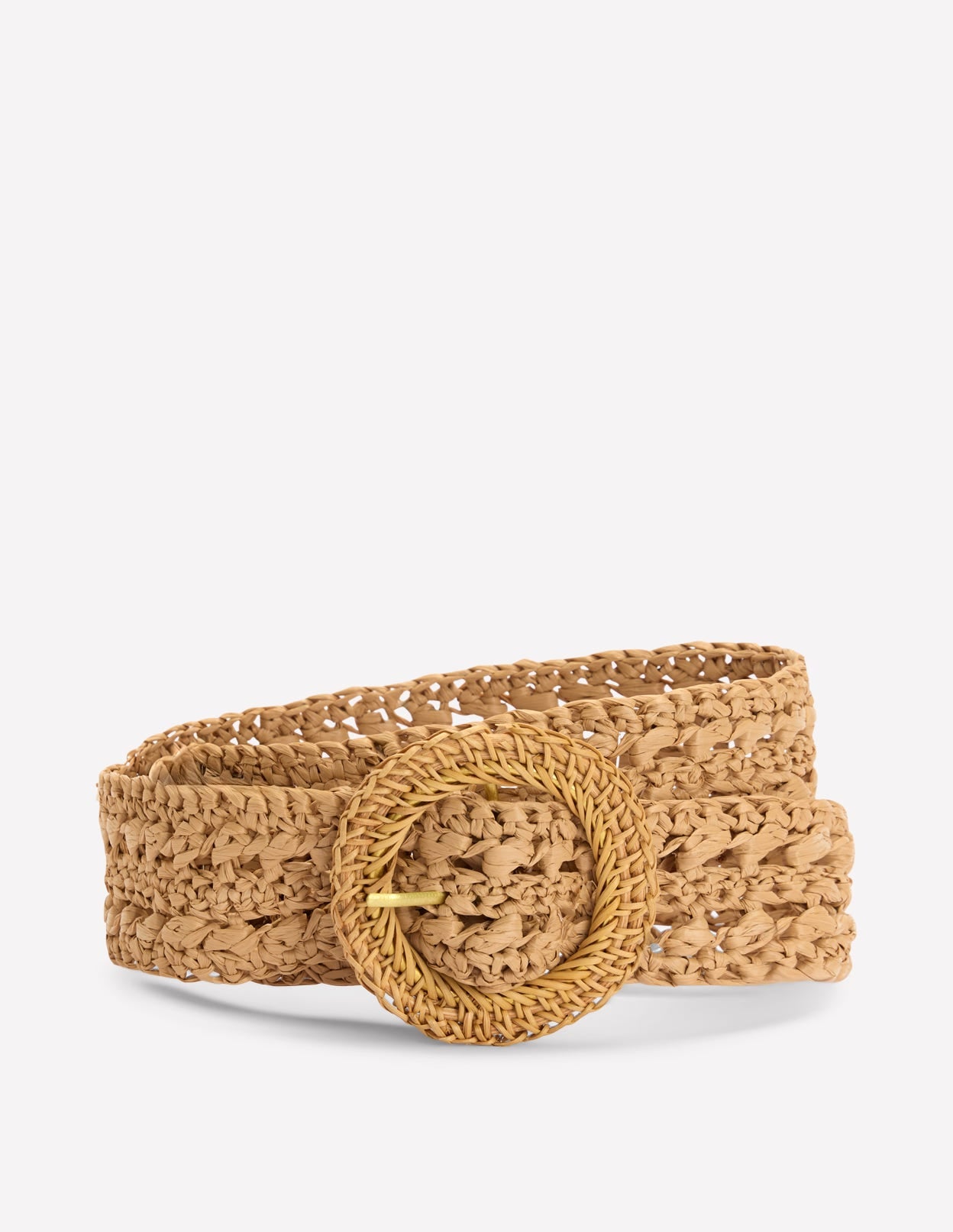 Interest Raffia Belt-Natural