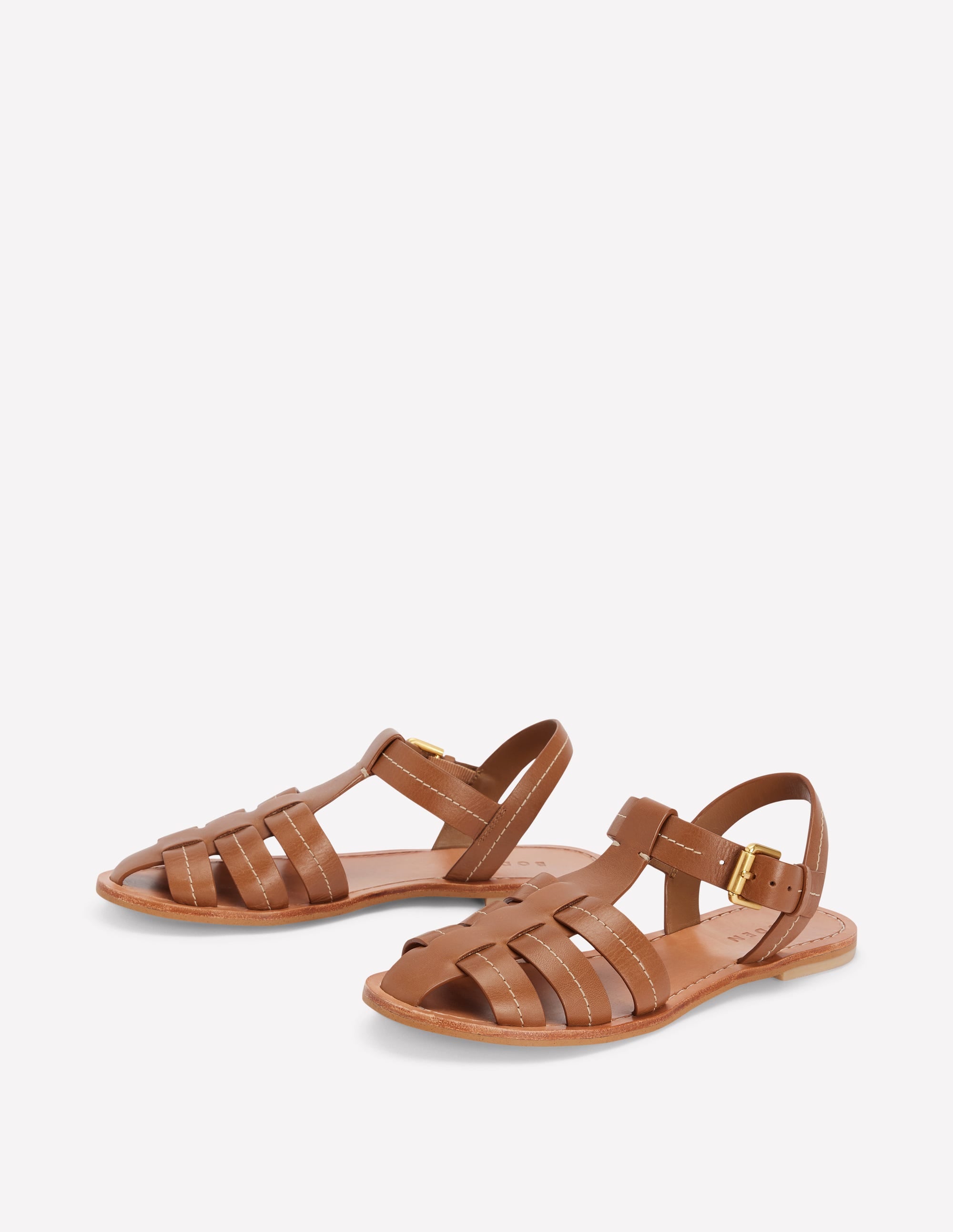 Fisherman Flat Sandals-Tan - Image 3