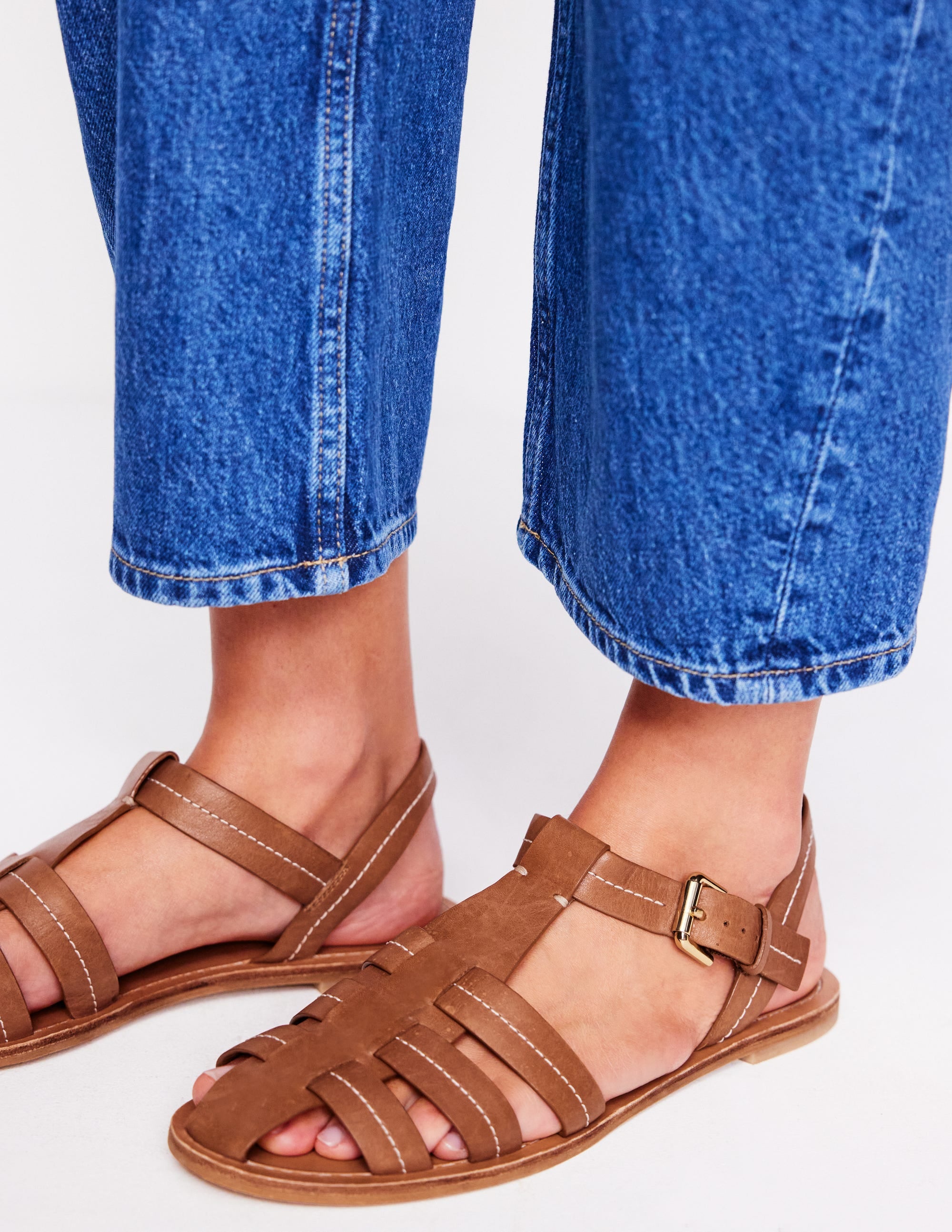 Fisherman Flat Sandals-Tan - Image 2