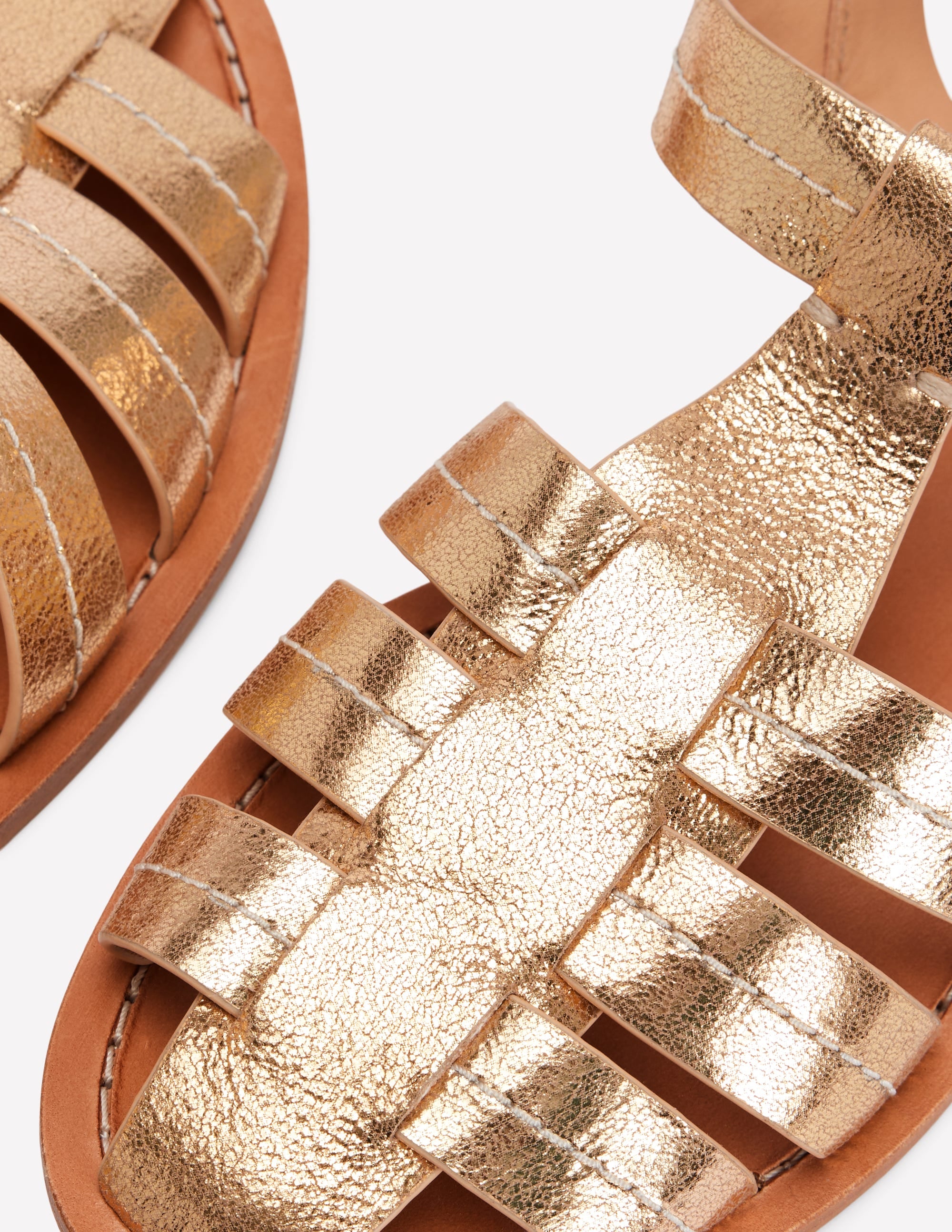 Fisherman Flat Sandals-Gold - Image 4