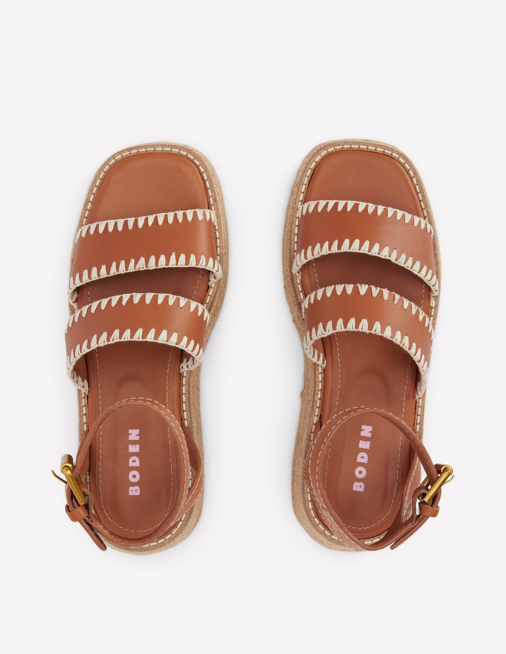 Chunky Flatform Sandals-Tan | Boden USA