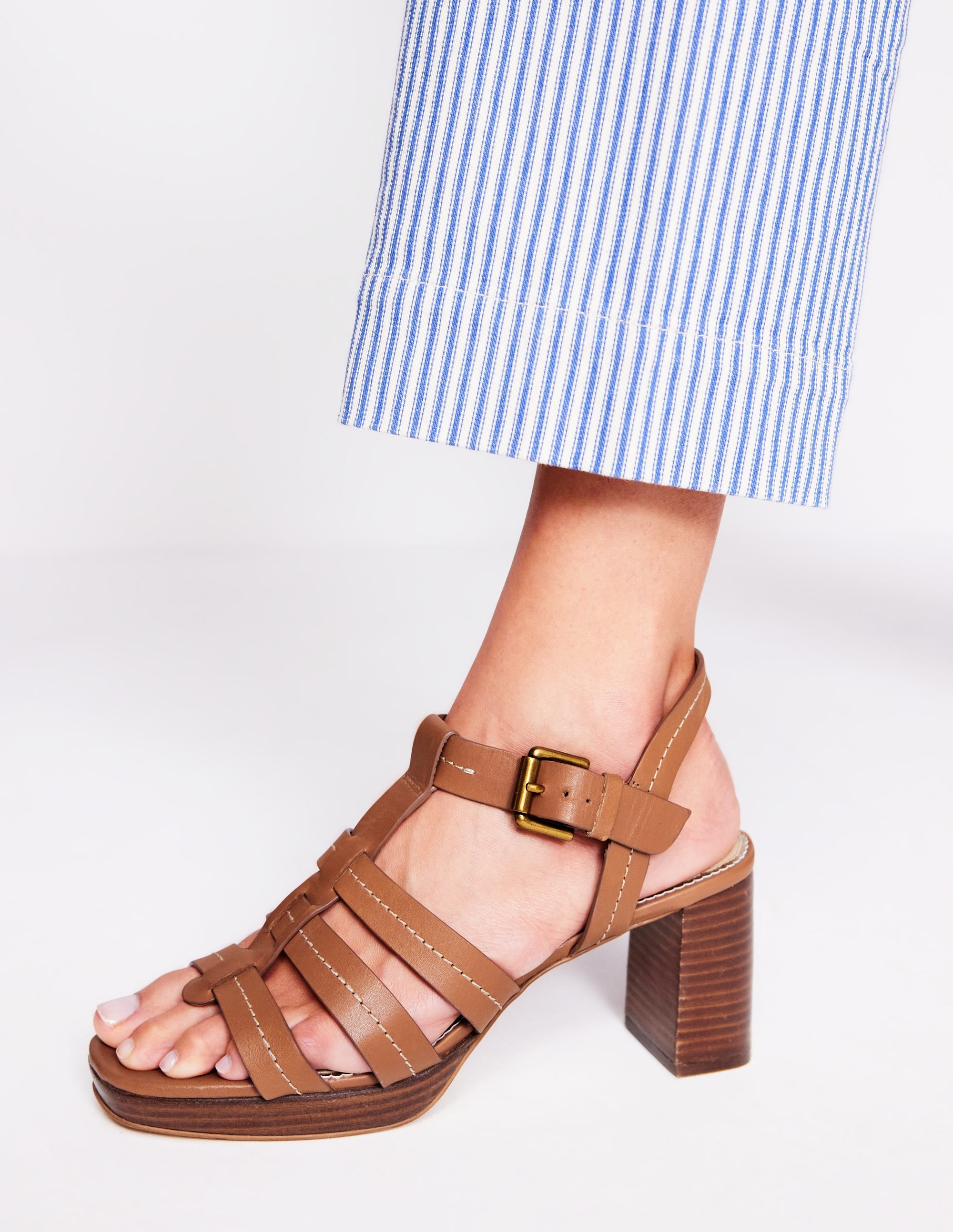 Platform Fisherman Sandal-Tan - Image 2