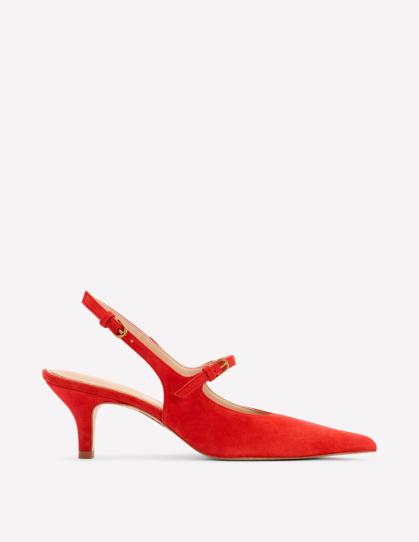 Mary Jane Slingback Heel-Post Box Red