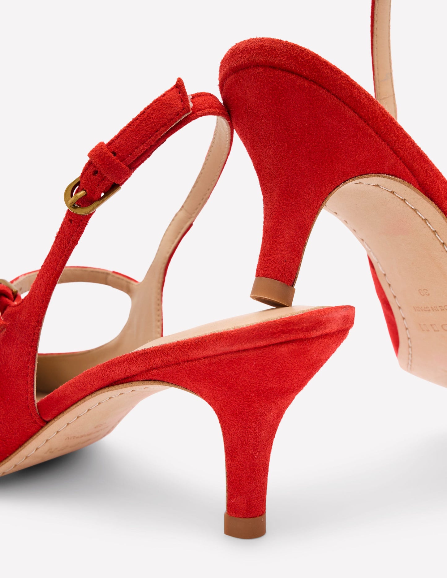 Mary Jane Slingback Heel-Post Box Red