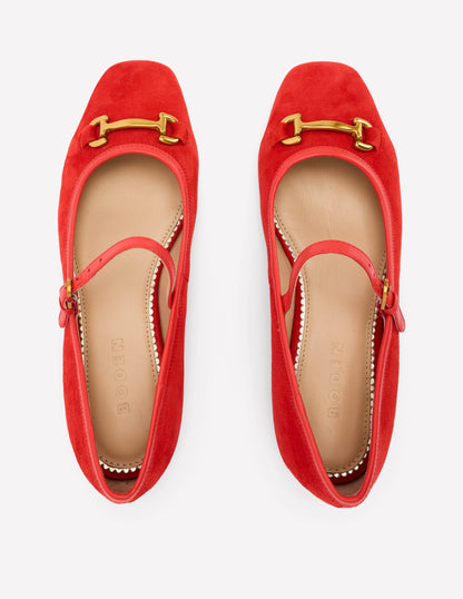 Iris Snaffle Mary Jane Flat-Red