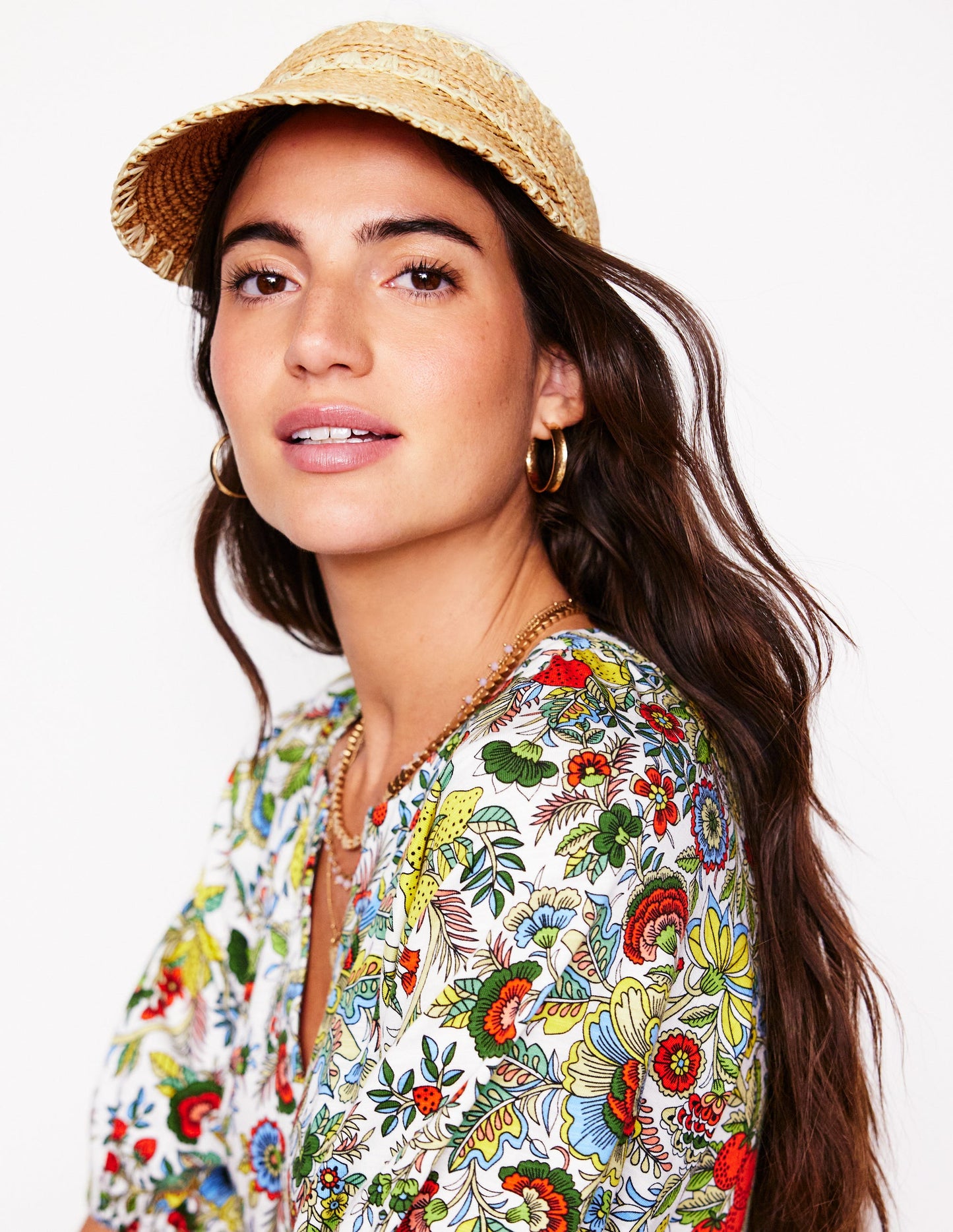 Whipstitch Visor-NATURAL